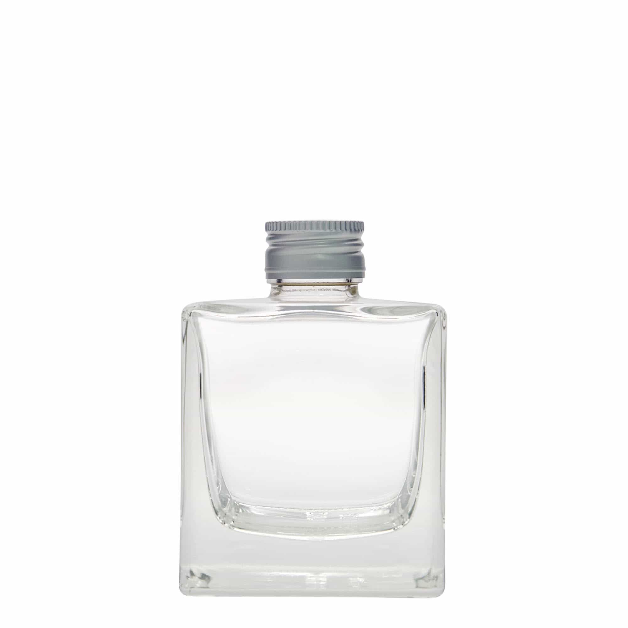 200 ml glassflaske "Cube", kvadratisk, åpning: PP 28
