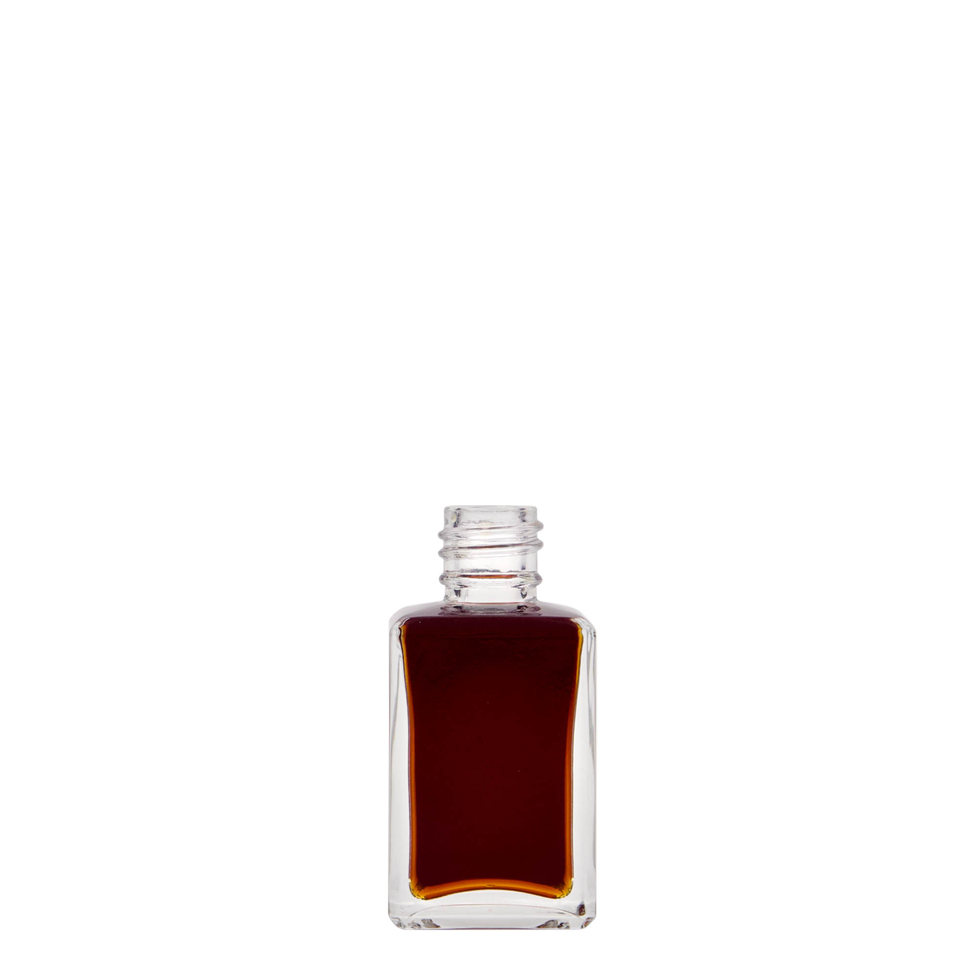 30 ml glassflaske 'Tamme', firkantet, åpning: PP 18