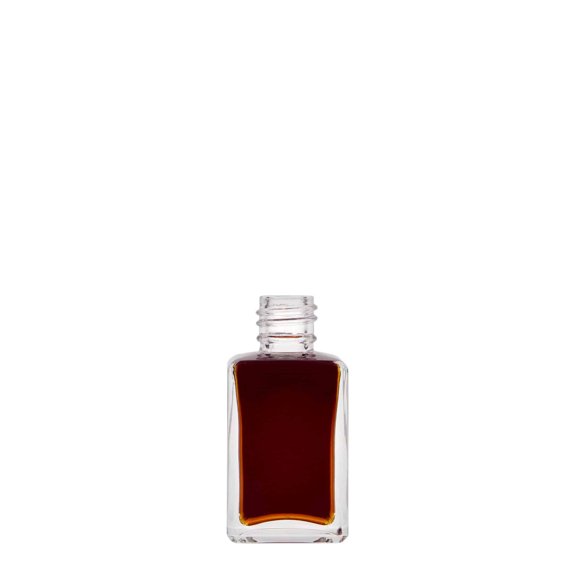 30 ml glassflaske 'Tamme', firkantet, åpning: PP 18