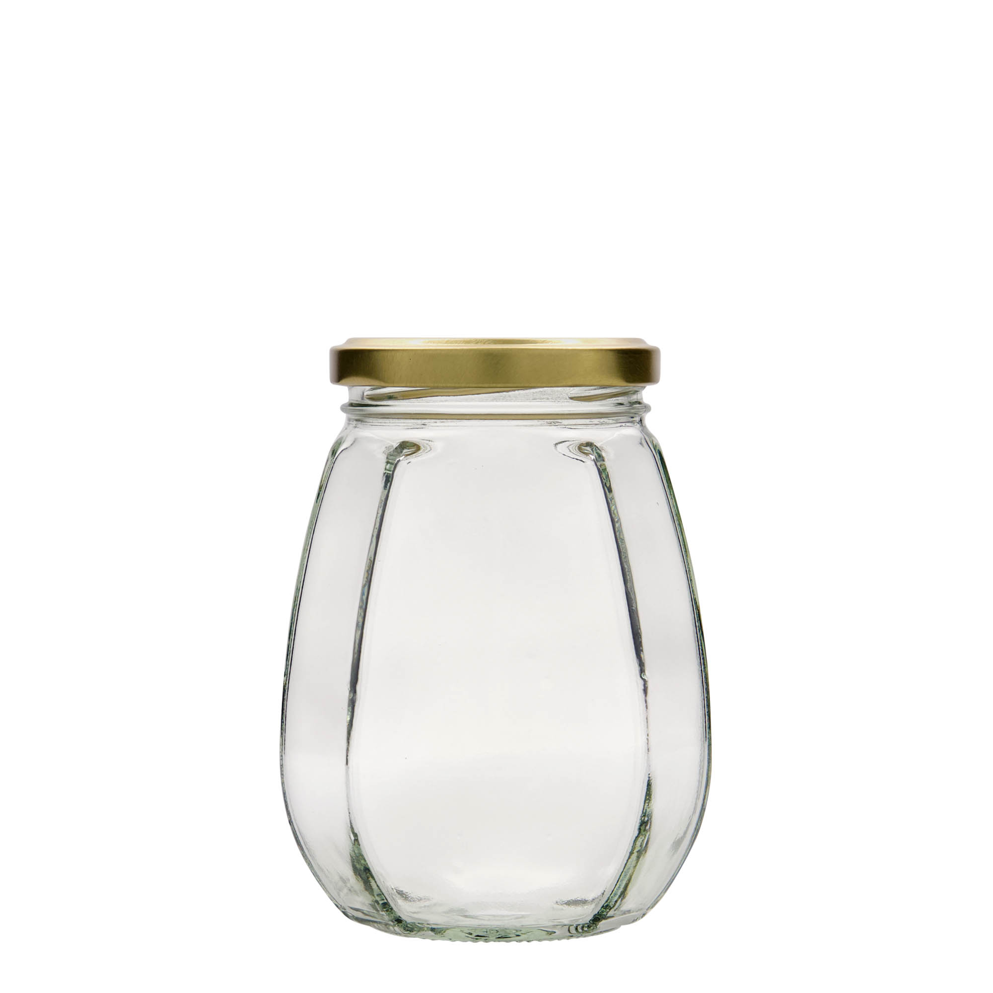 385 ml smykkeglass, sekskantet, åpning: Twist-Off (TO 63)