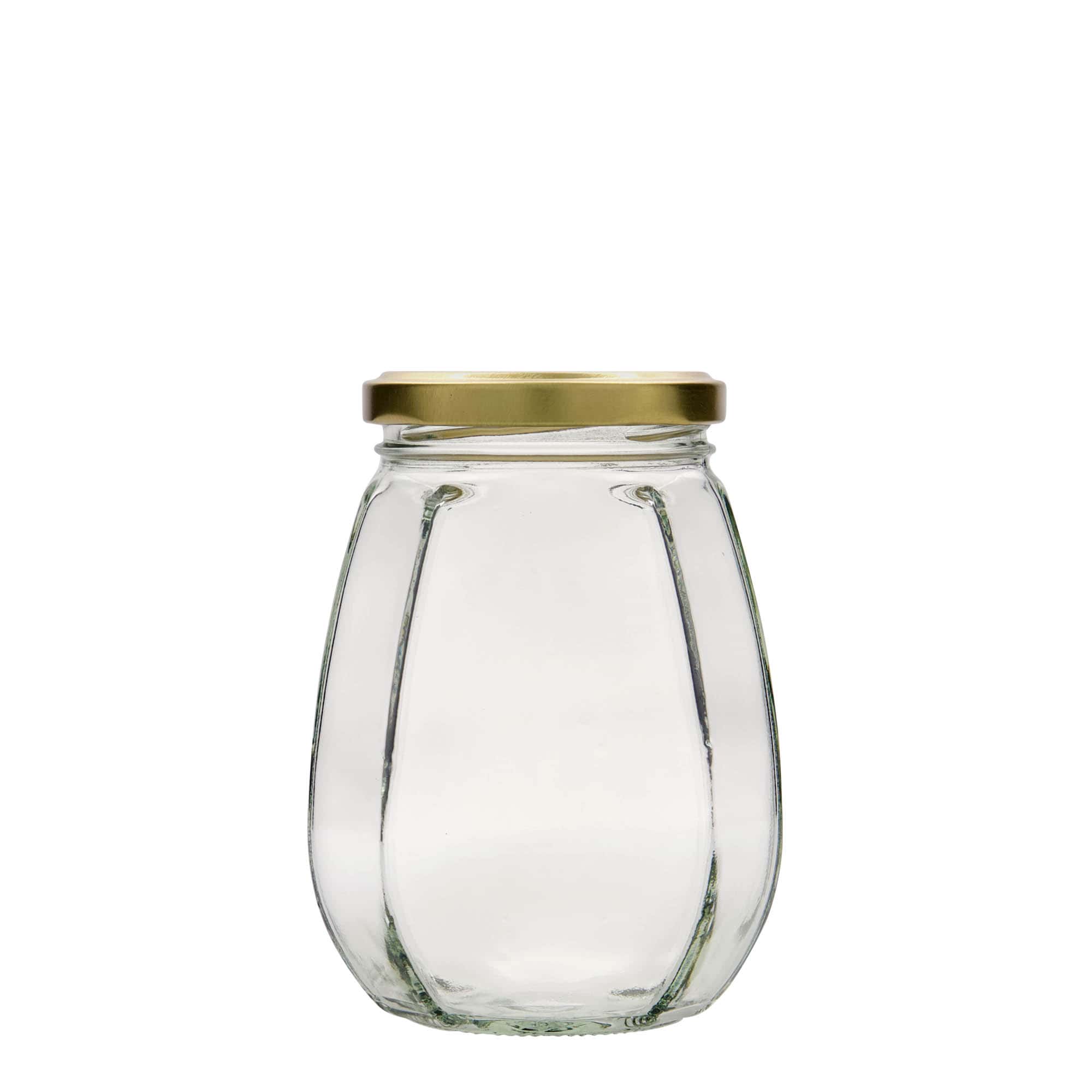 385 ml smykkeglass, sekskantet, åpning: Twist-Off (TO 63)