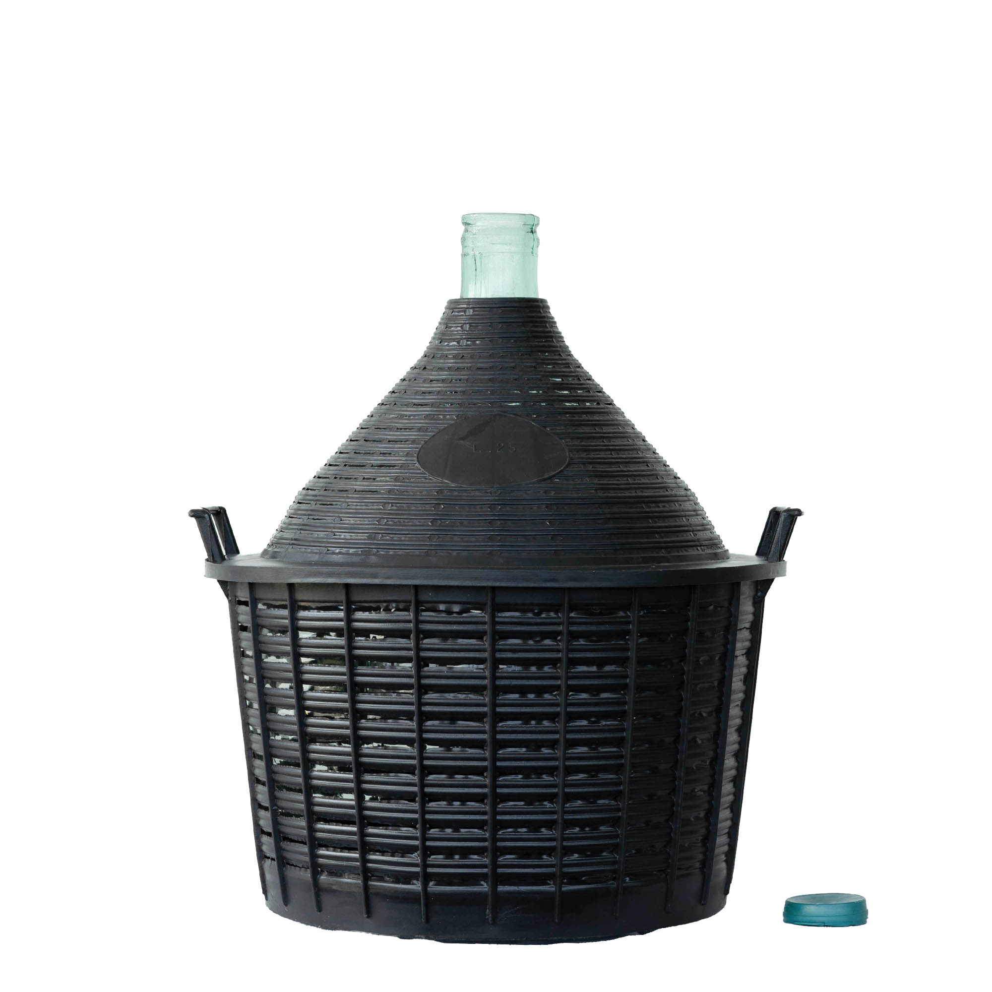 25 l ballongflaske med smal hals, glass, åpning: klafflokk 25 l ballongflaske med smal hals, glass, åpning: klafflokk