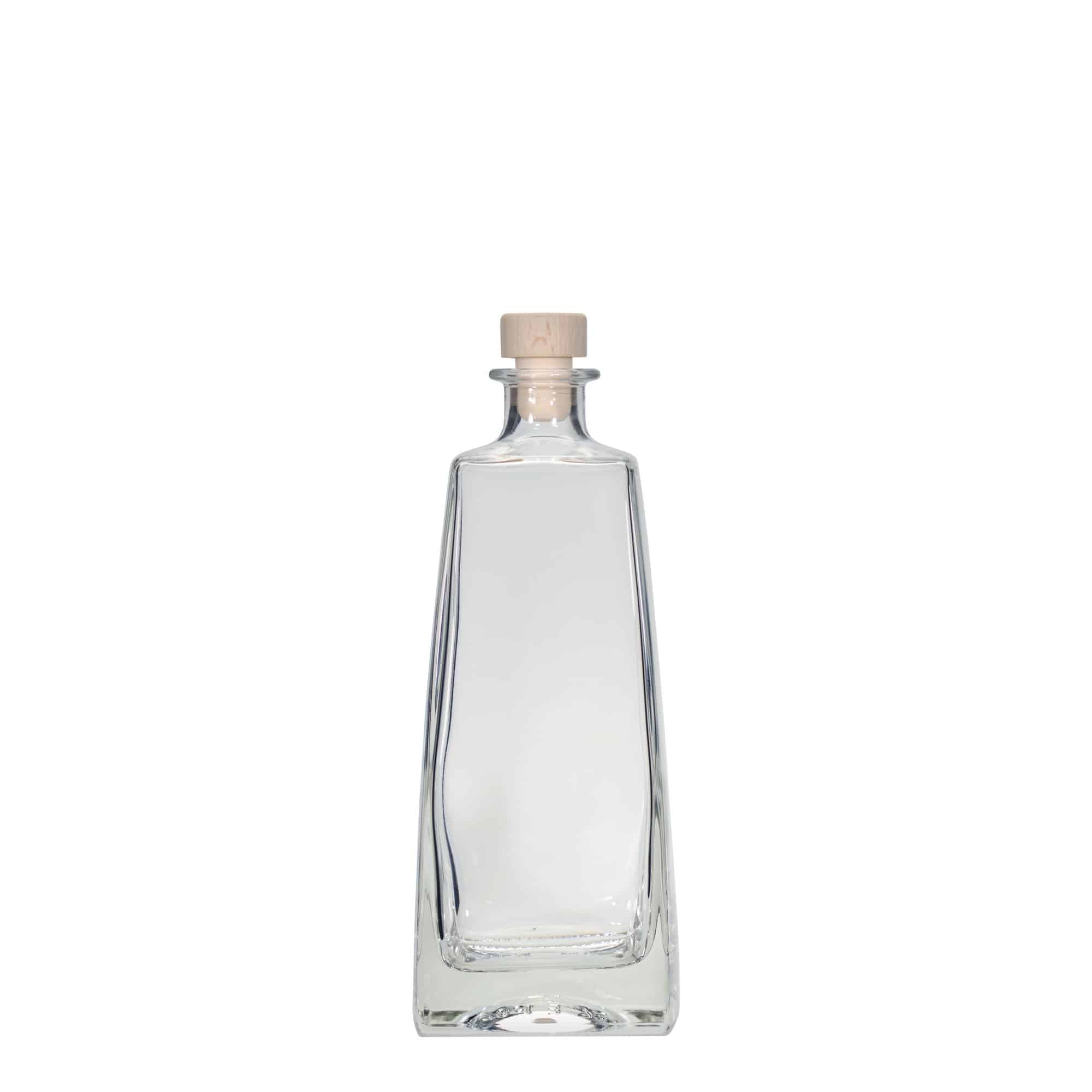 700 ml glassflaske "Timmy", firkantet, åpning: Kork