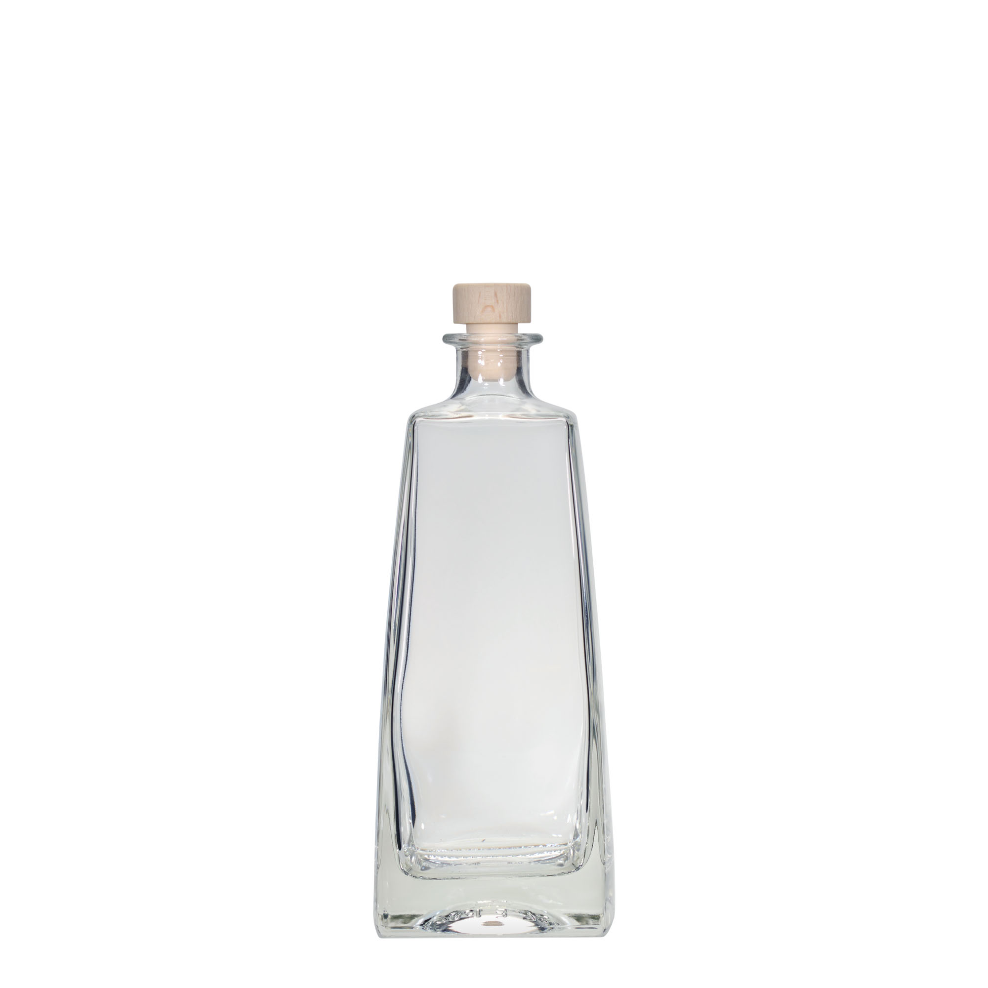 700 ml glassflaske 'Timmy', rektangulær, åpning: kork