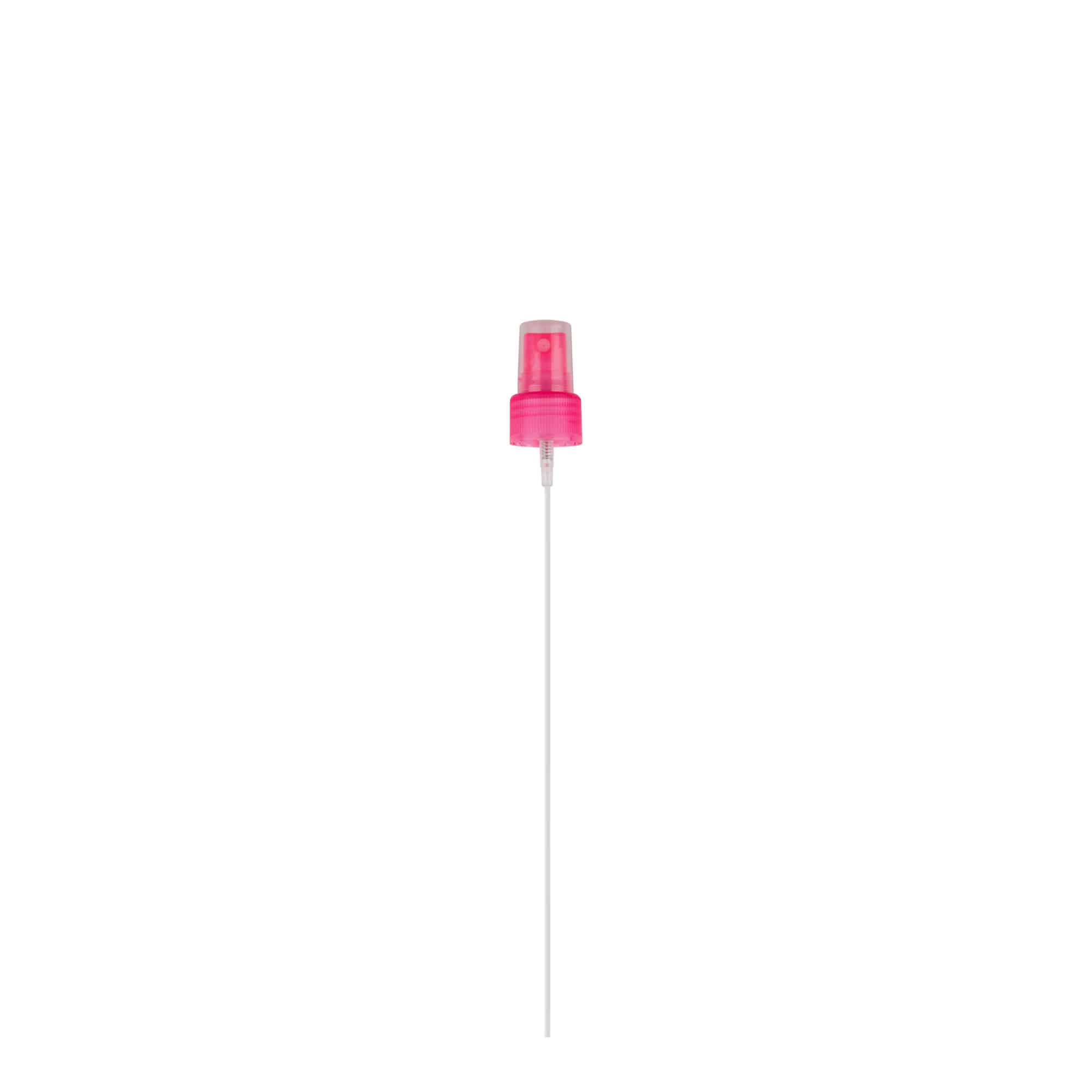Skrukork sprayforstøver, PP-plast, rosa, for åpning: 24/410