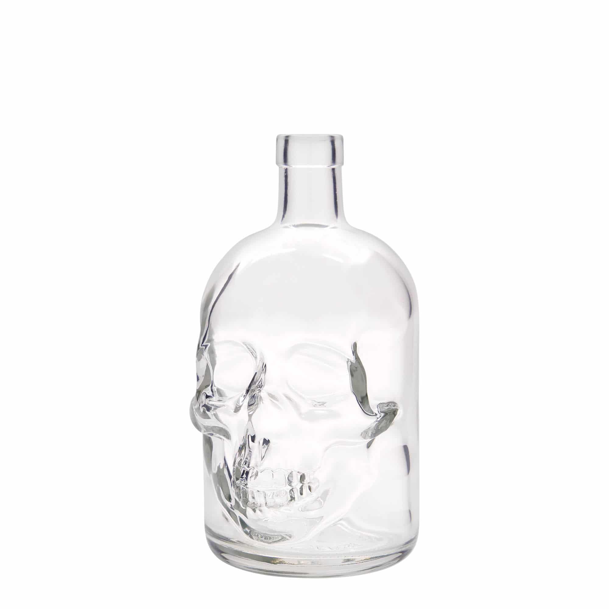 700 ml glassflaske "Hodeskalle", åpning: Kork