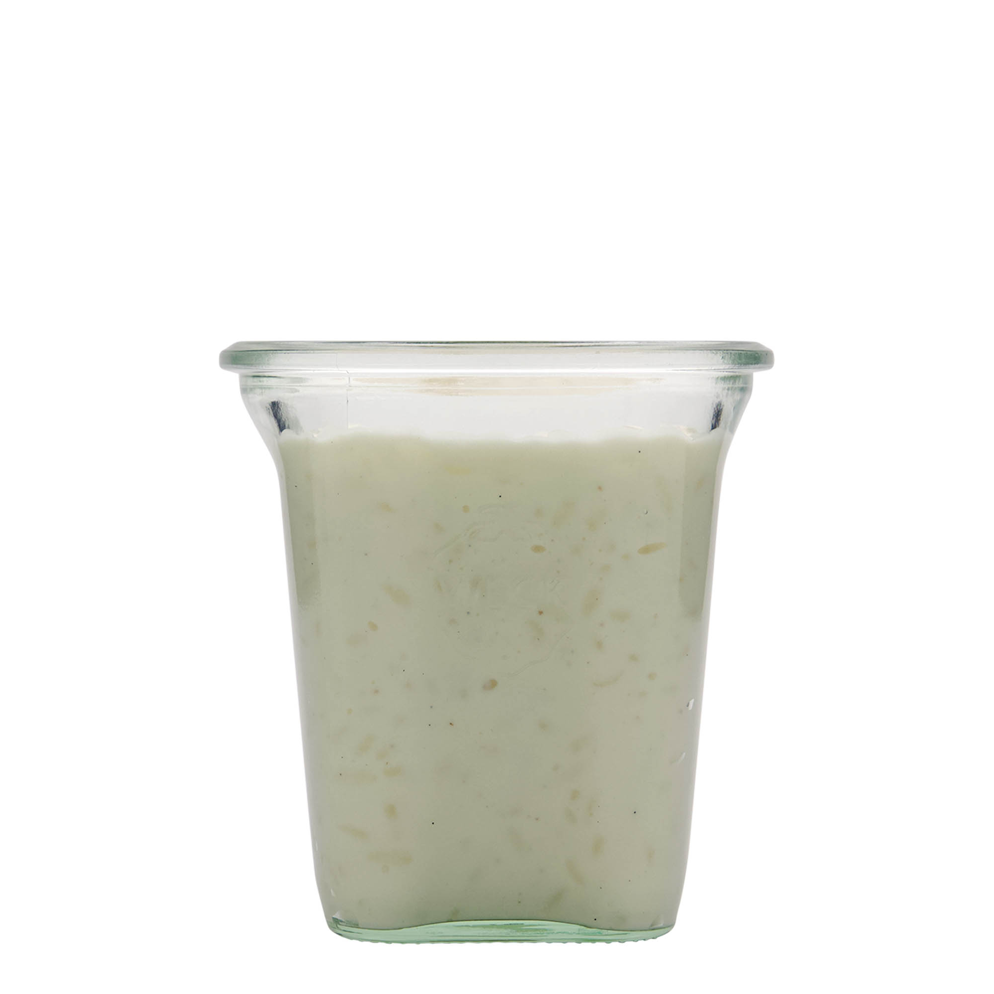 545 ml WECK-Quadroglass, firkantet, åpning: rund kant