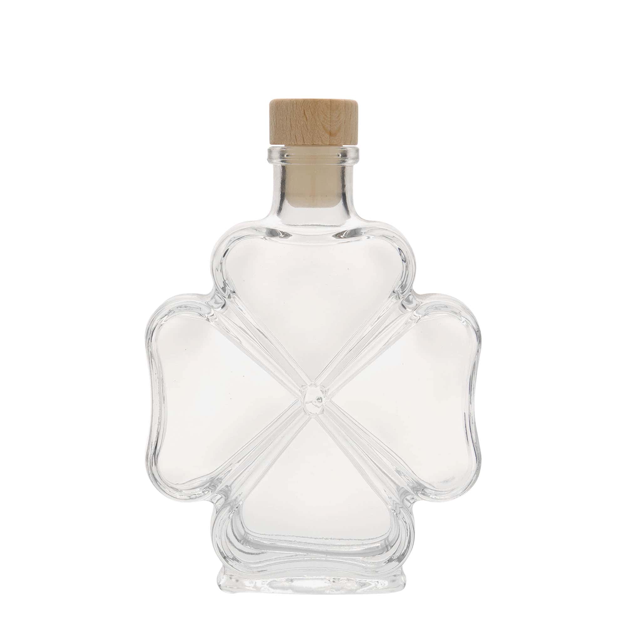 200 ml glassflaske "Kløverblad", åpning: Kork