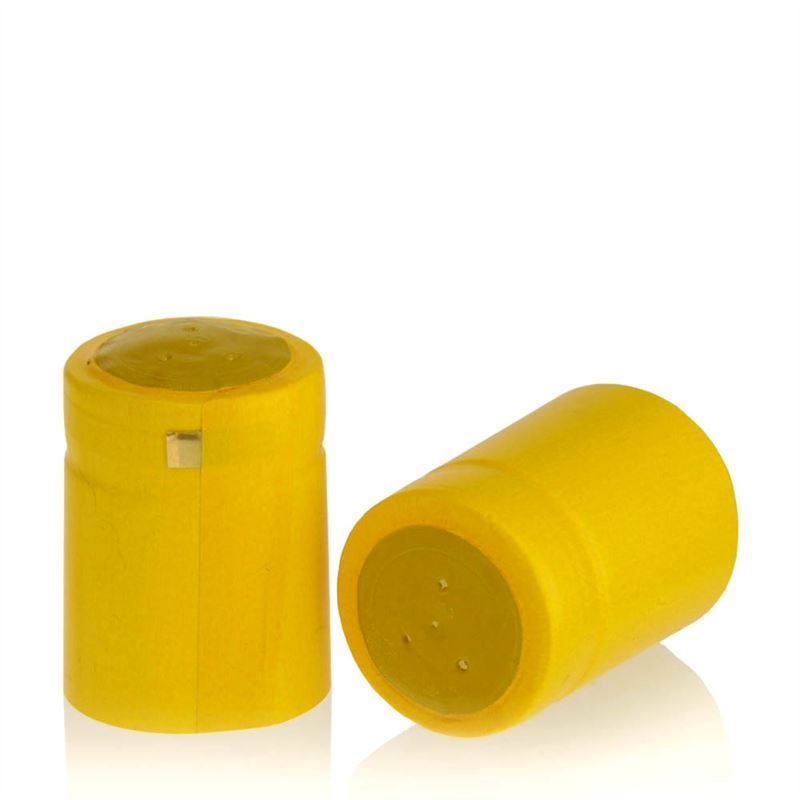 Krympekapsel 32x41, PVC-plast, gul Krympekapsel 32x41, PVC-plast, gul