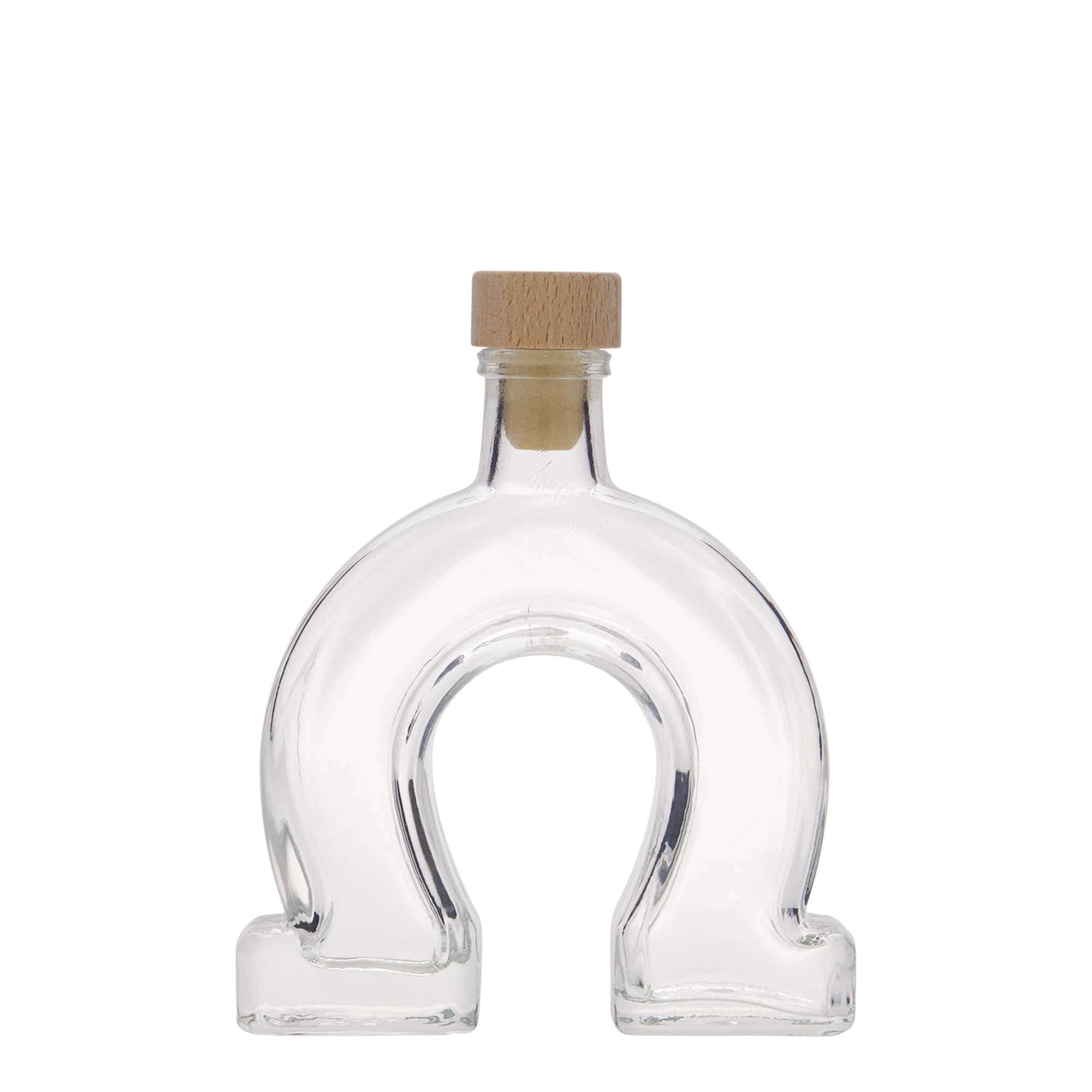 100 ml glassflaske 'Hestesko', åpning: kork 100 ml glassflaske 'Hestesko', åpning: kork