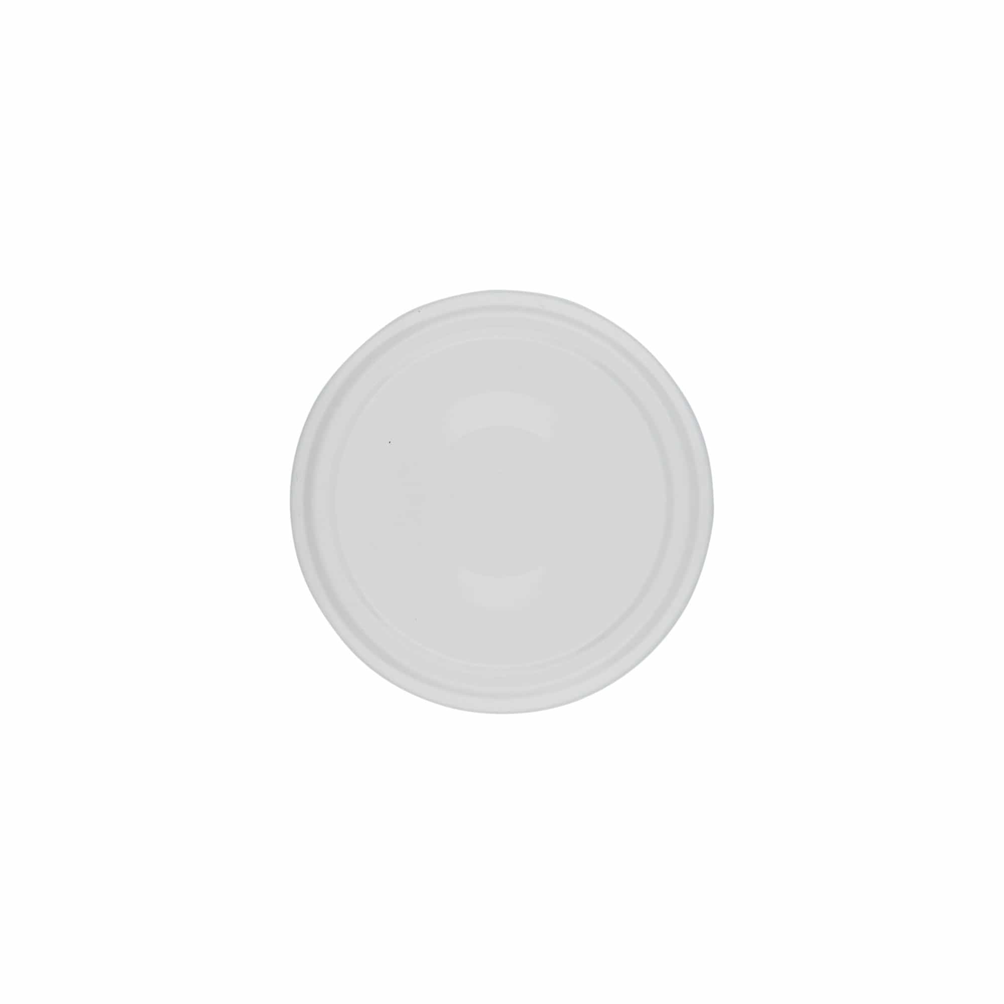 Twist-Off-lokk, hvit blikkplate, hvit, for åpning: TO 66