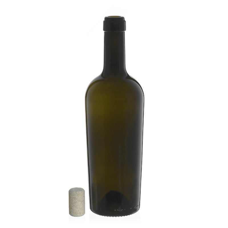 750 ml vinflaske 'Imperiale', antikkgrønn, munn: kork