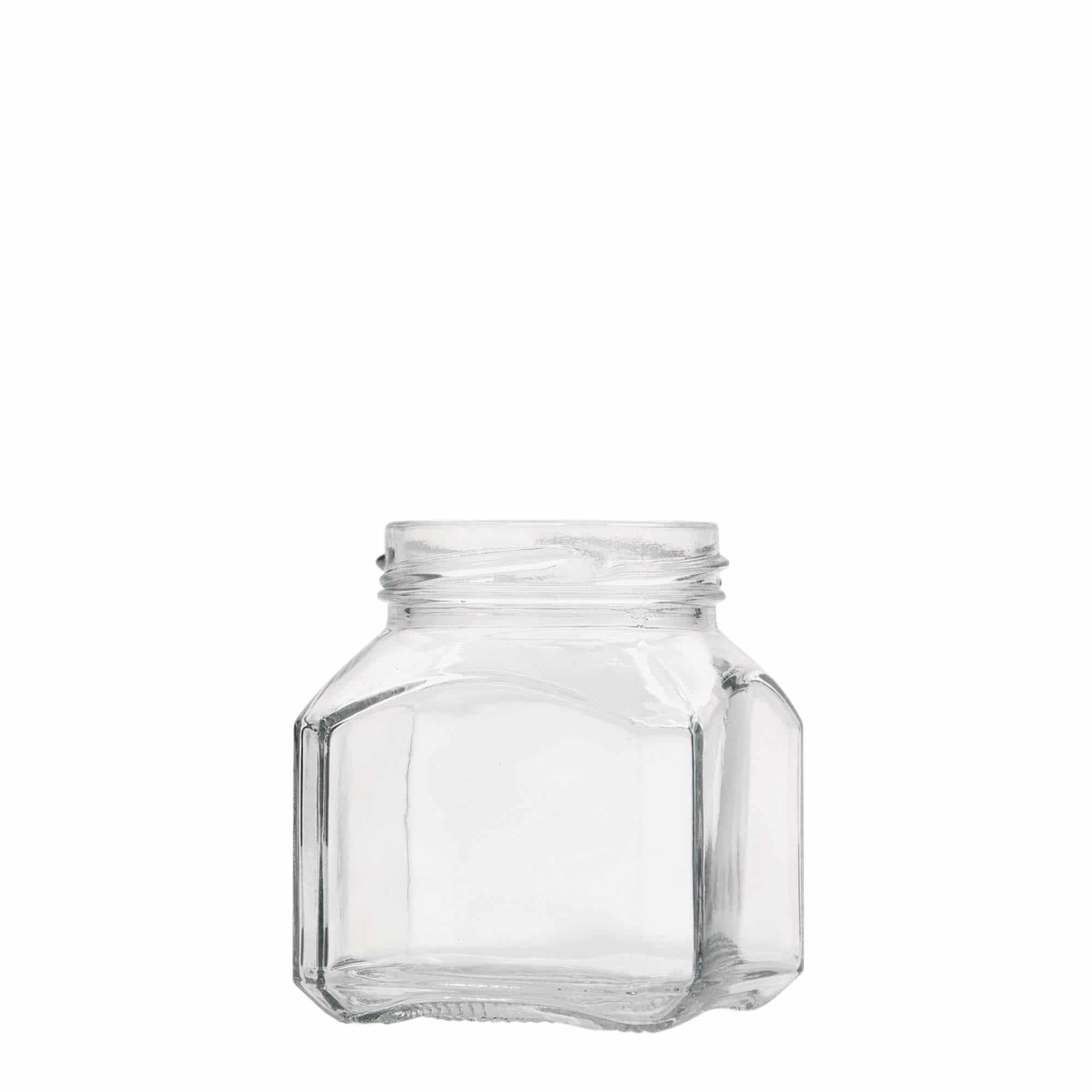 212 ml firkantet glass 'Mailand', åpning: Twist-Off (TO 58)