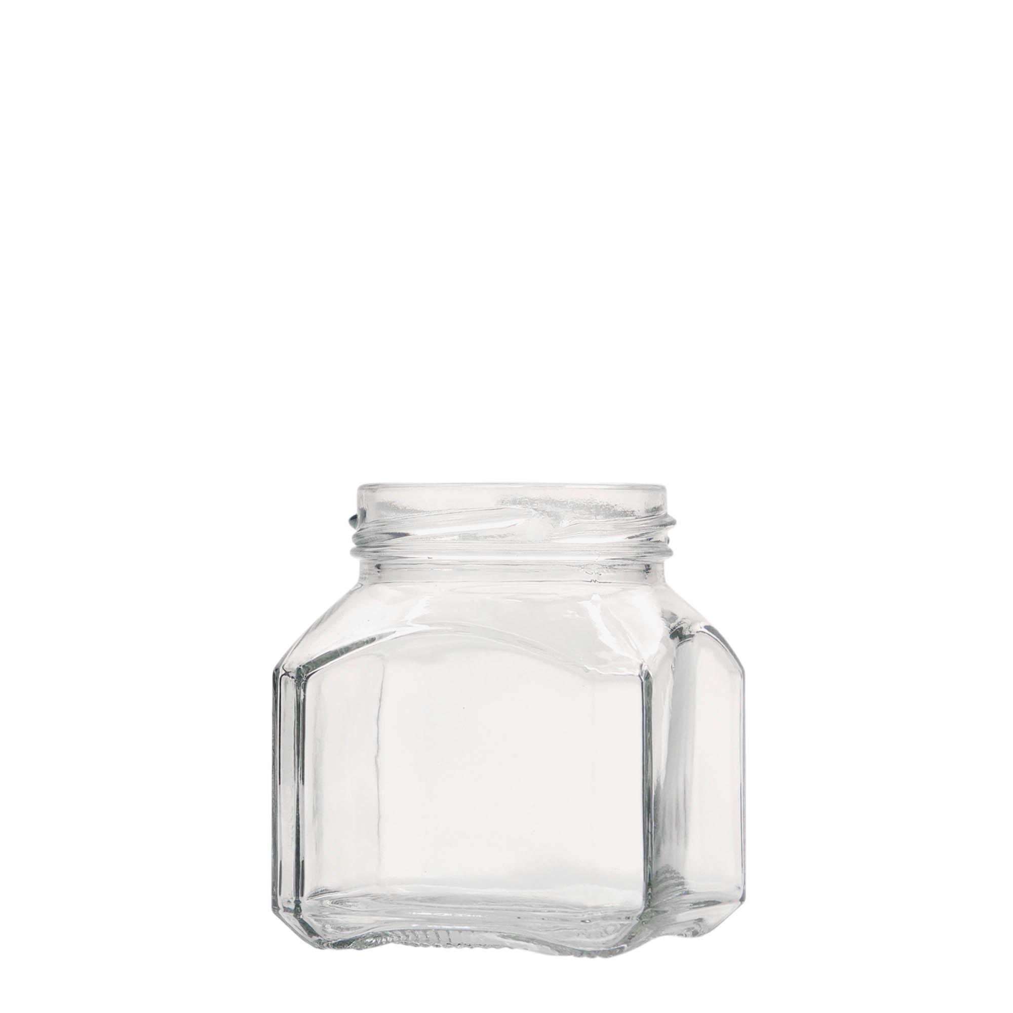 212 ml firkantet glass 'Mailand', åpning: Twist-Off (TO 58)