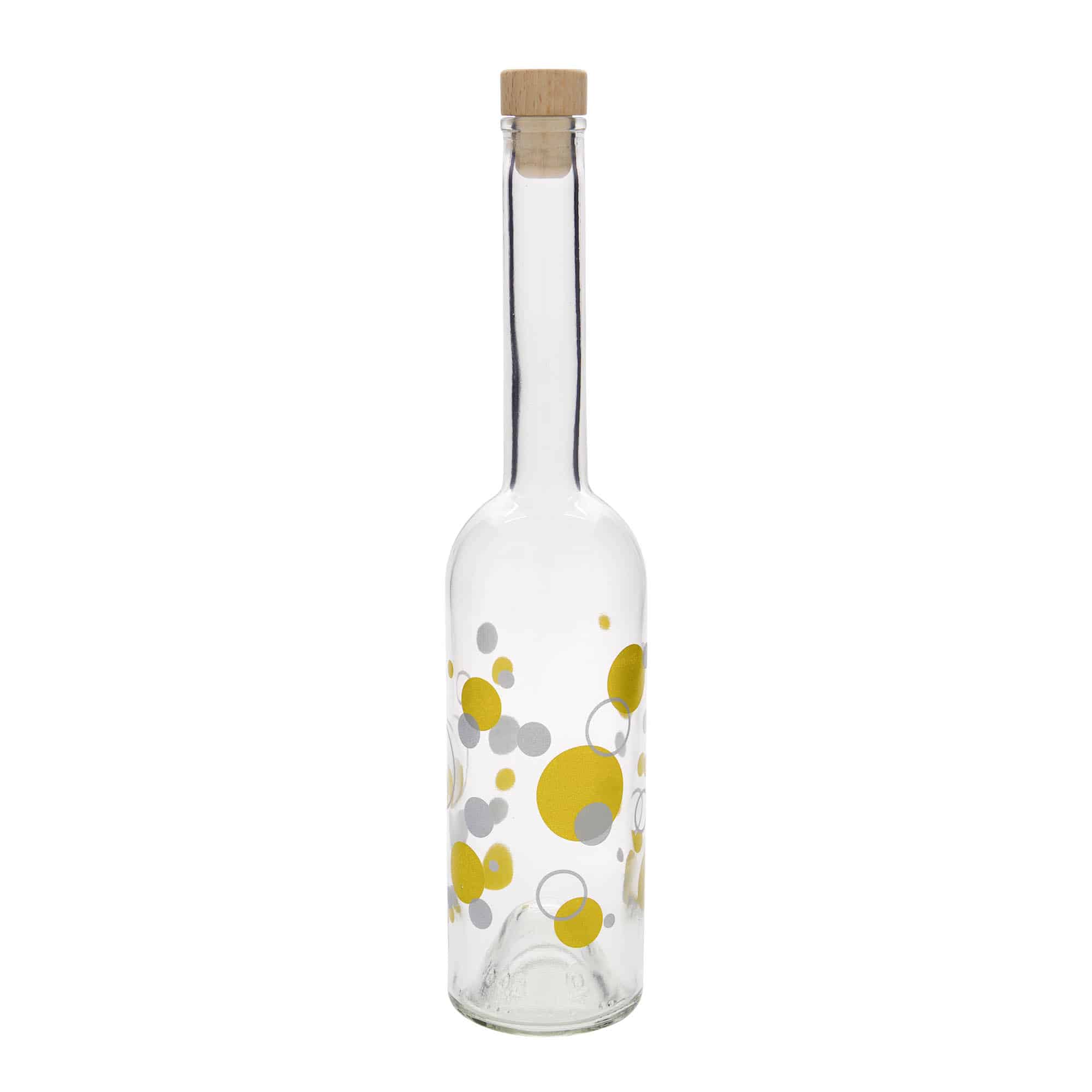 500 ml glassflaske 'Opera', motiv: prikker, åpning: kork