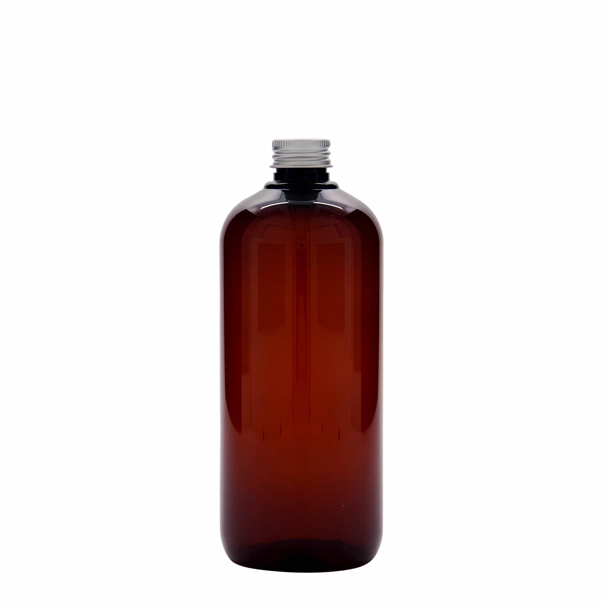 500 ml resirkuleringsplastflaske "Victor"s Best", PCR, brun, åpning: GPI 24/410