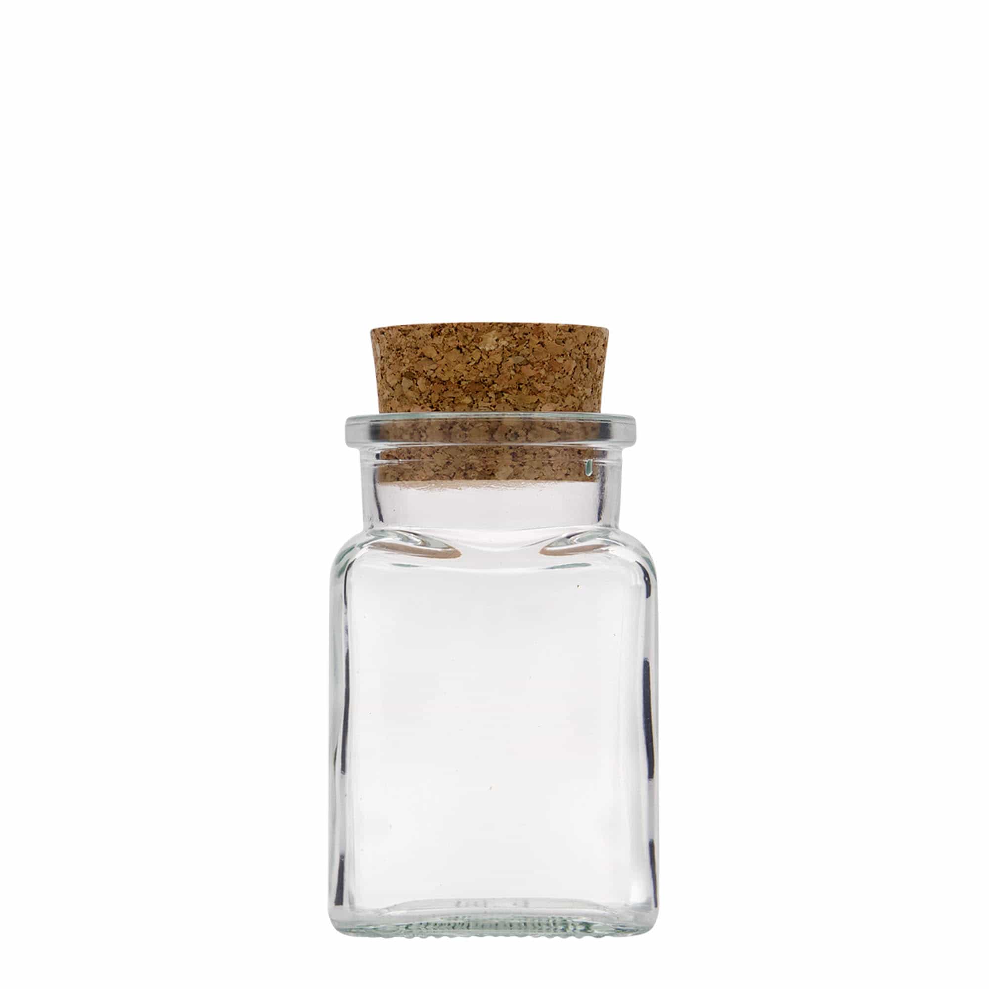 150 ml korkglass, firkantet, åpning: kork