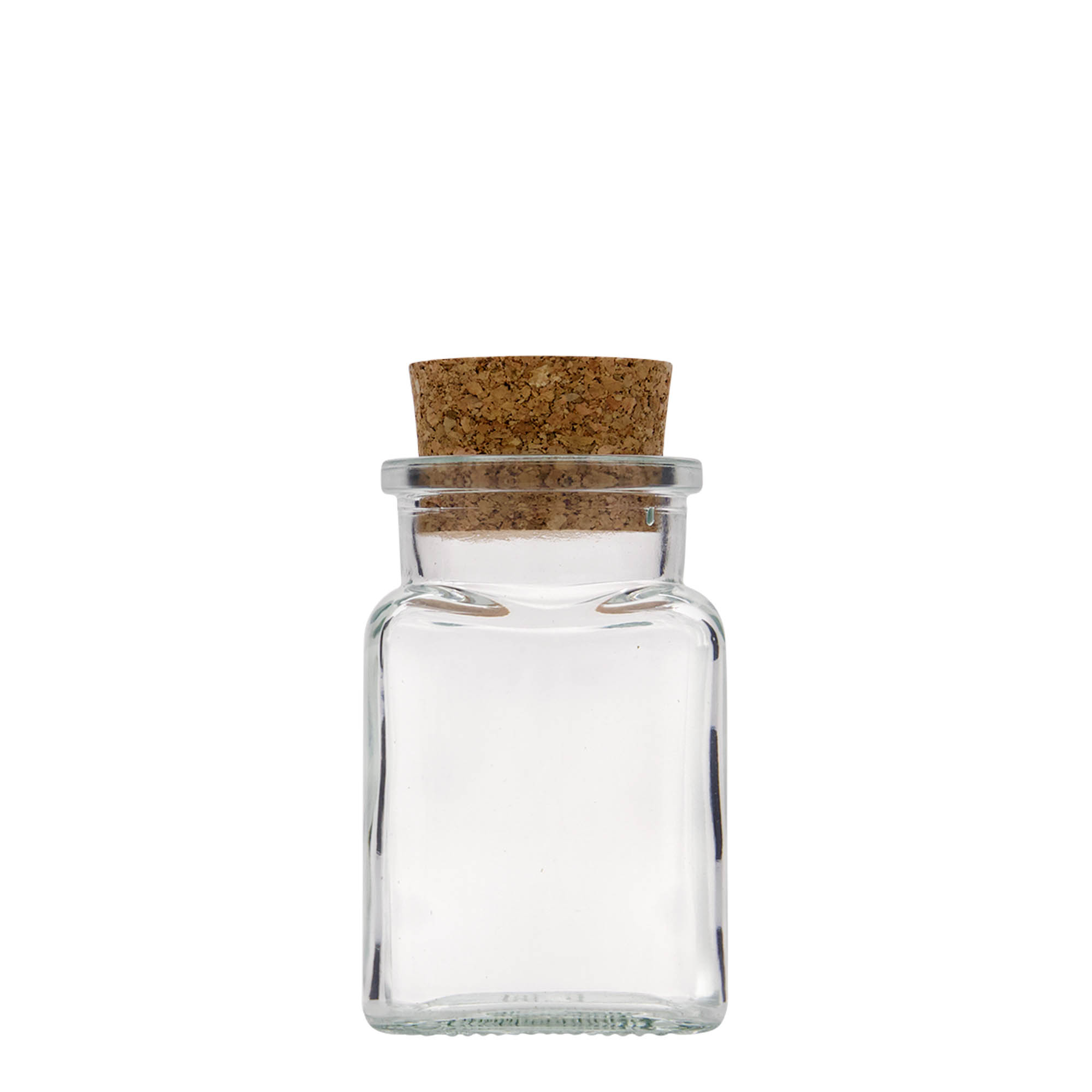 150 ml korkglass, firkantet, åpning: kork