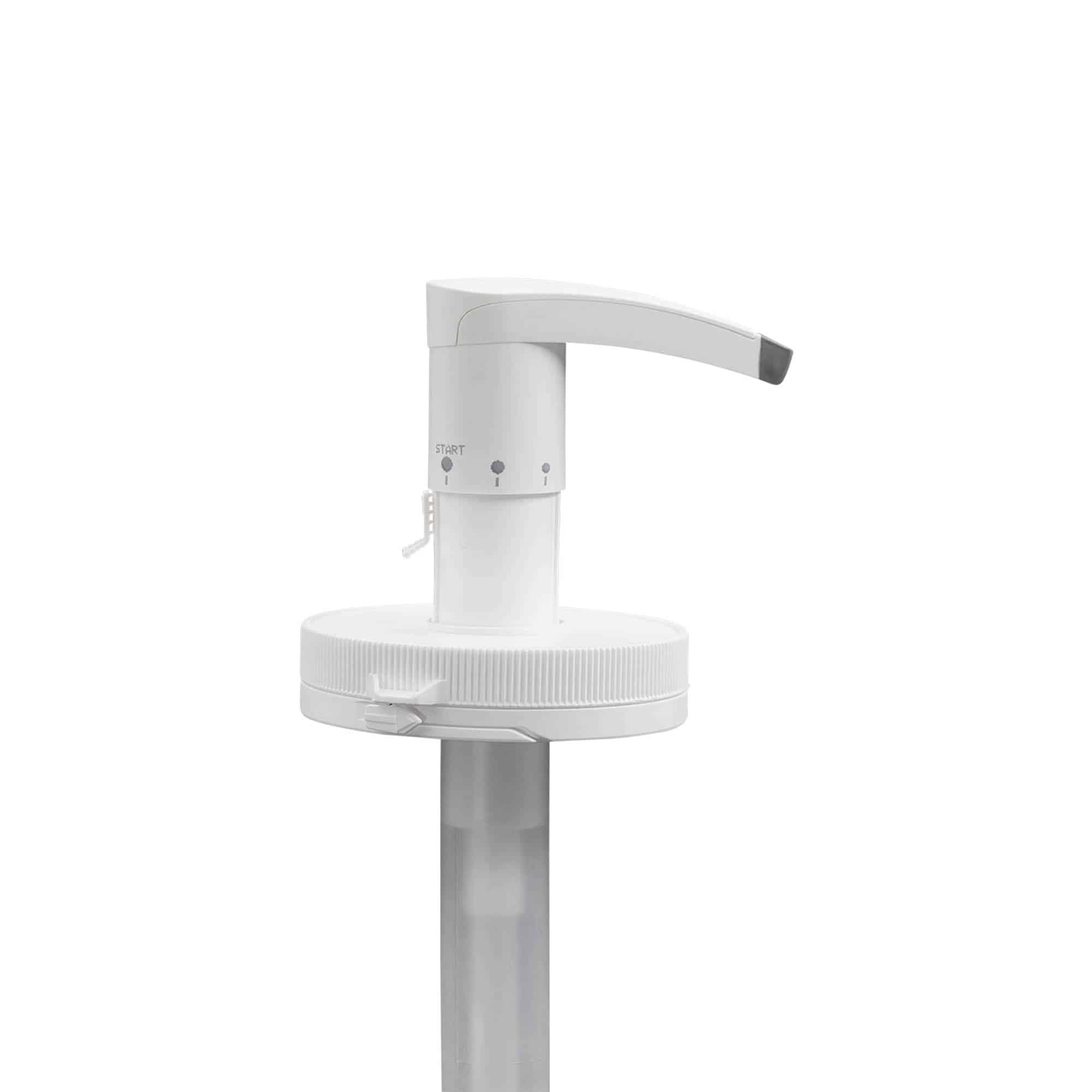 Dispenserpumpe for 655 ml "Securibox", PE-plast, hvit, for åpning: Skrulokk