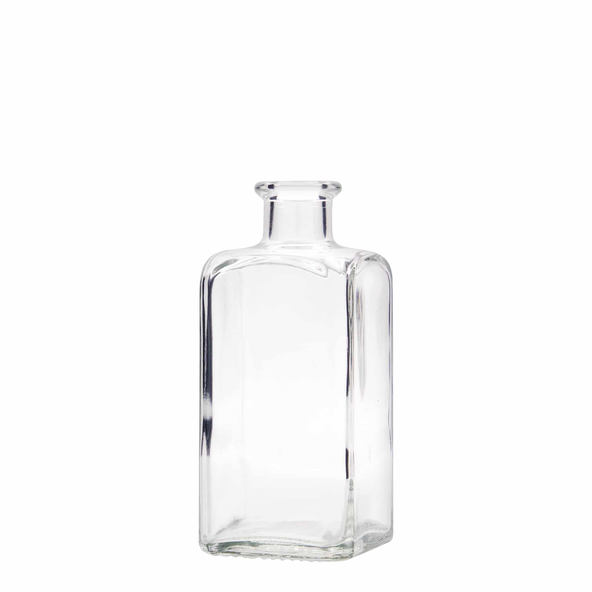 250 ml apotekerglassflaske Carré, kvadratisk, åpning: Kork