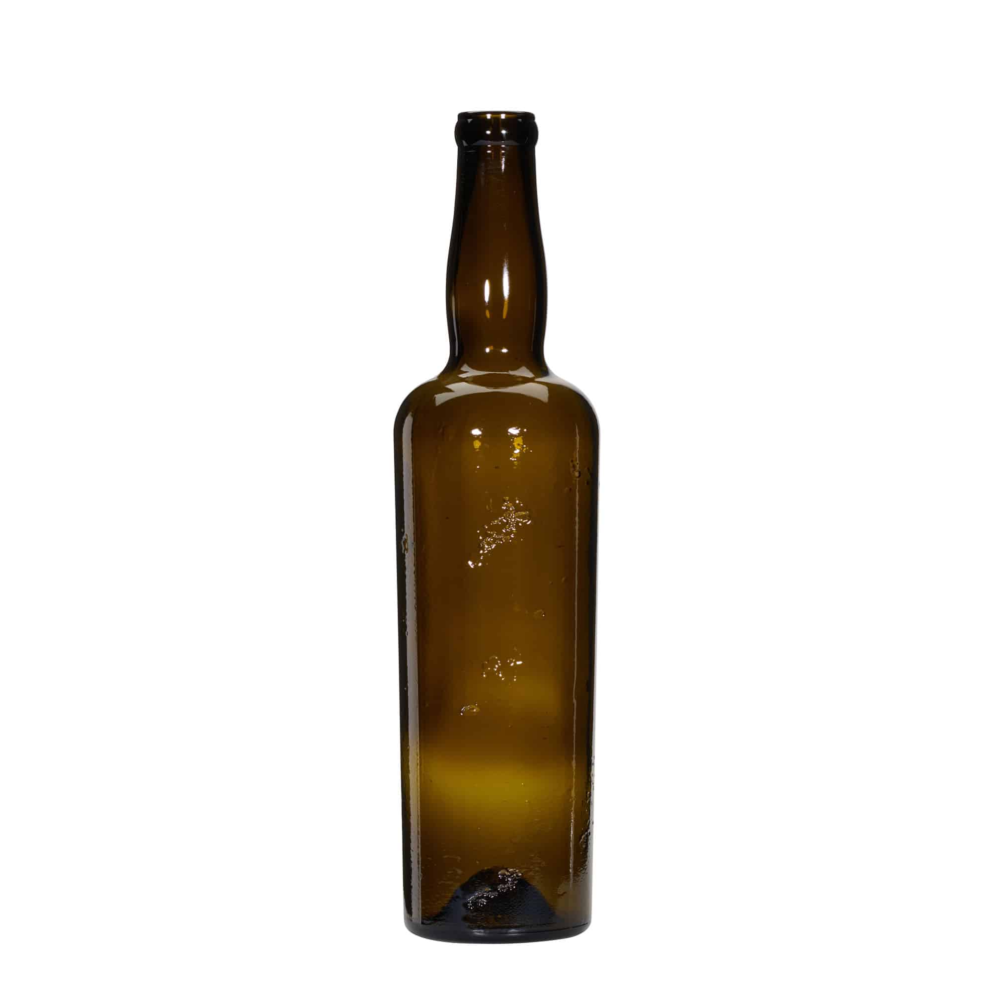 750 ml Vilt laget glassflaske 'Siroco', brun, åpning: kork