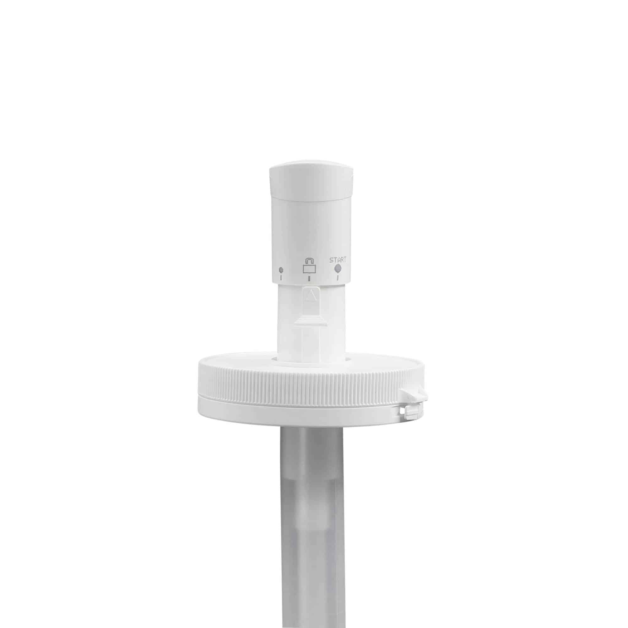 Dispenserpumpe for 655 ml 'Securibox', PE-plast, hvit, for åpning: Skrukork
