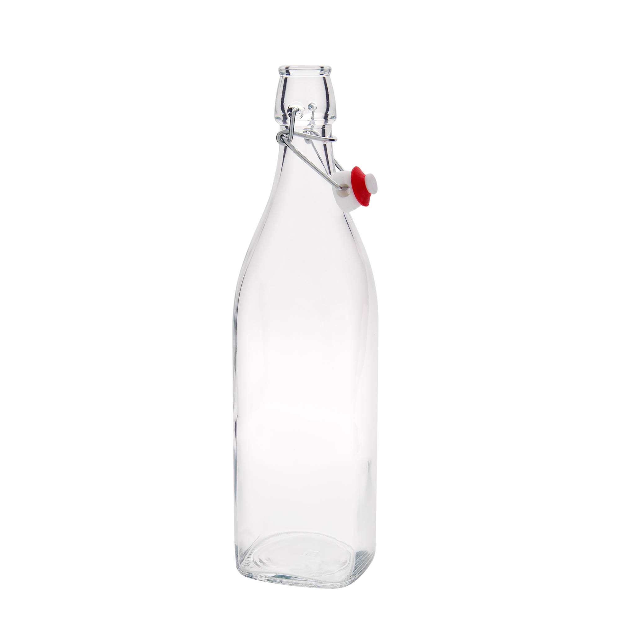 1.000 ml glassflaske 'Swing, firkantet, åpning: patentlokk