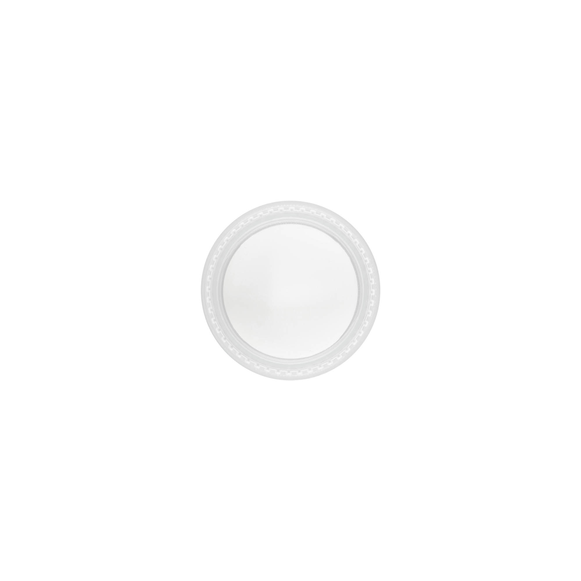 skrulokk "Clear/Platin Edition", PP-plast, hvit, for åpning: 45/2P