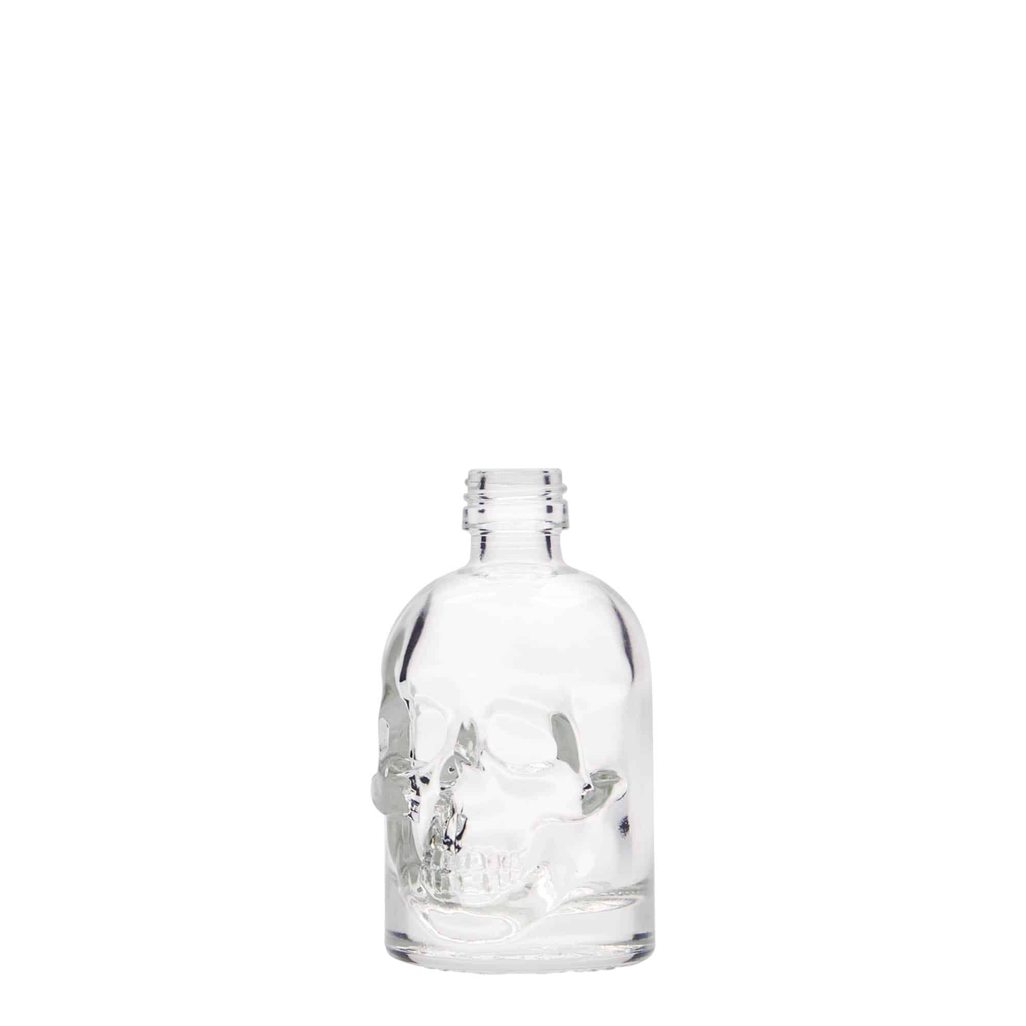 50 ml glassflaske "Hodeskalle", åpning: PP 18