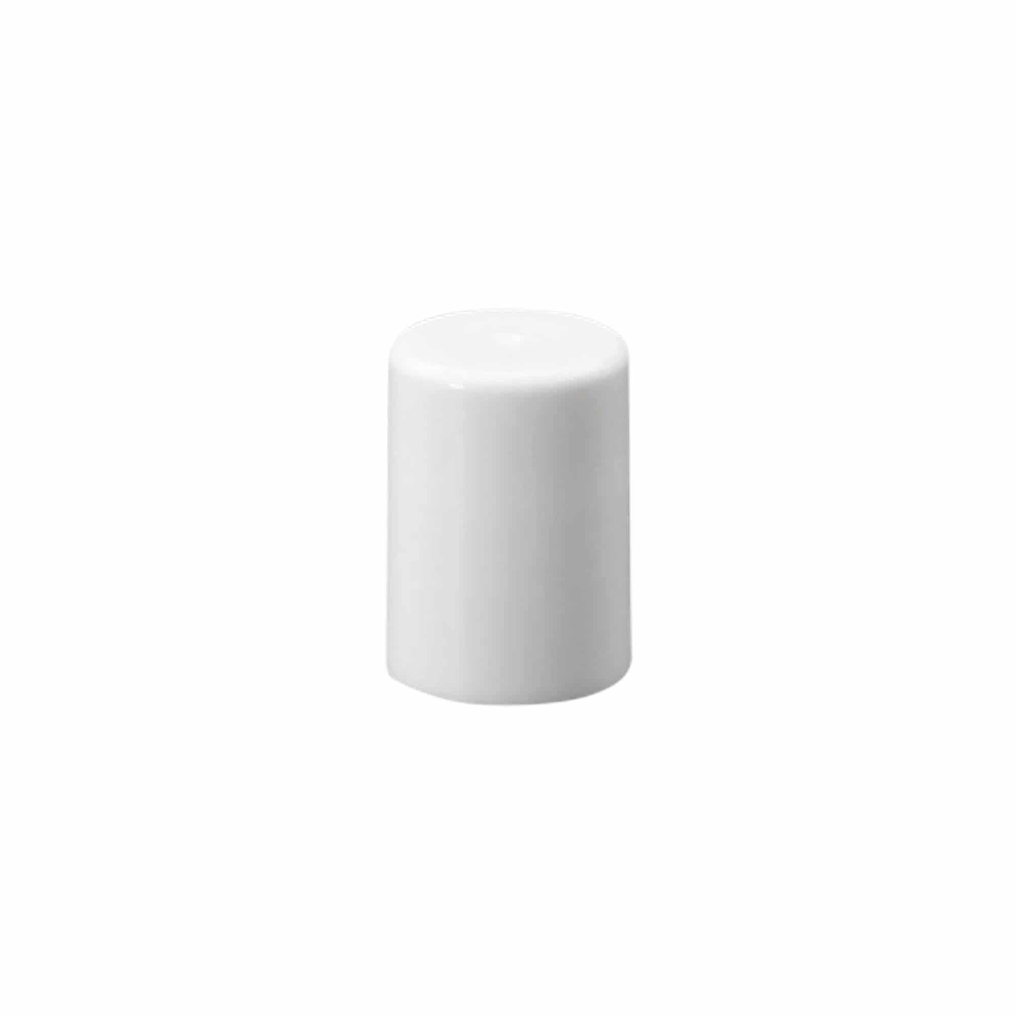 Hetter for 10 ml roll-on-flaske, PP-plast, hvit, for åpning: skrukork