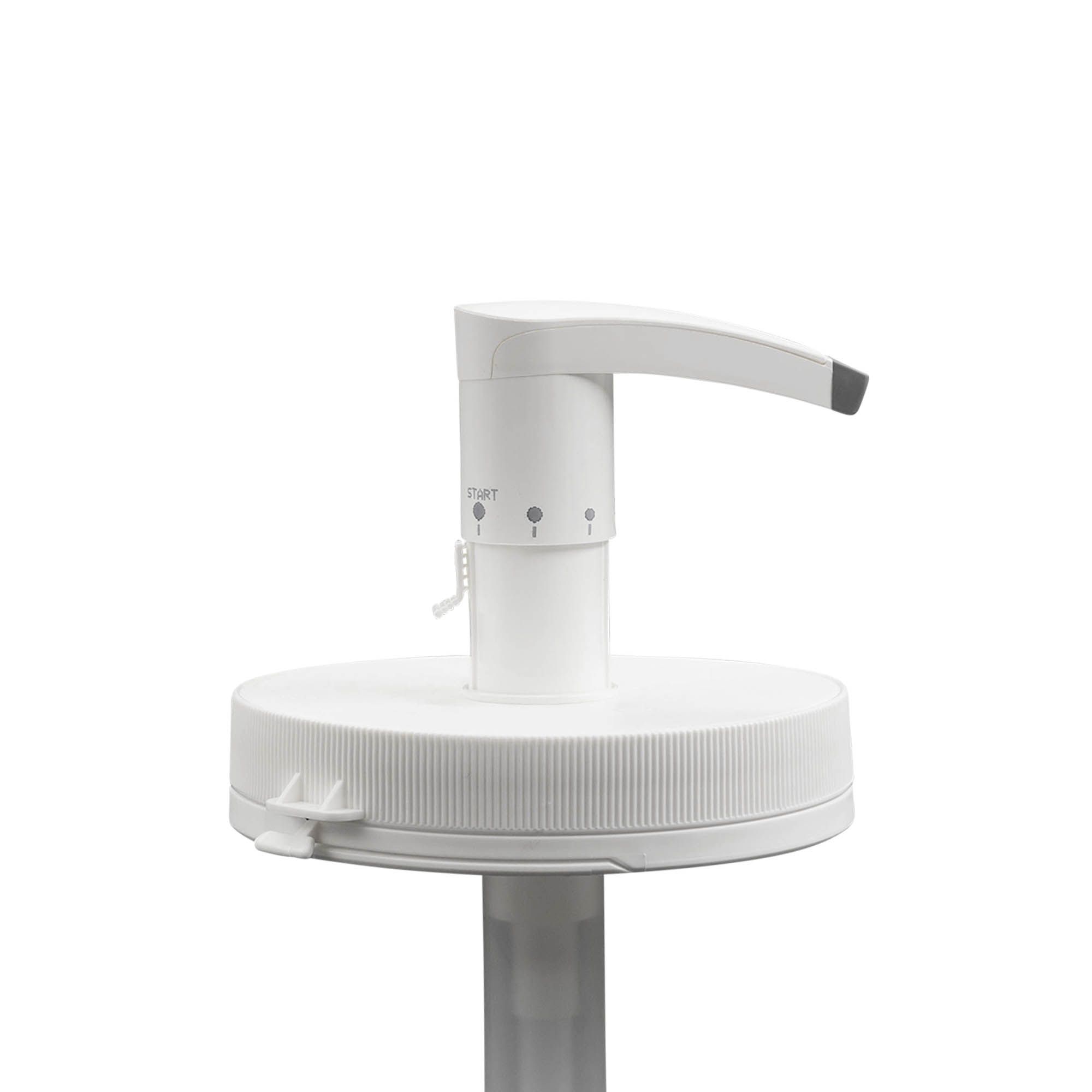 Dispenserpumpe for 1.240 ml 'Securibox', PE-plast, hvit, for åpning: skrukork Dispenserpumpe for 1.240 ml 'Securibox', PE-plast, hvit, for åpning: skrukork