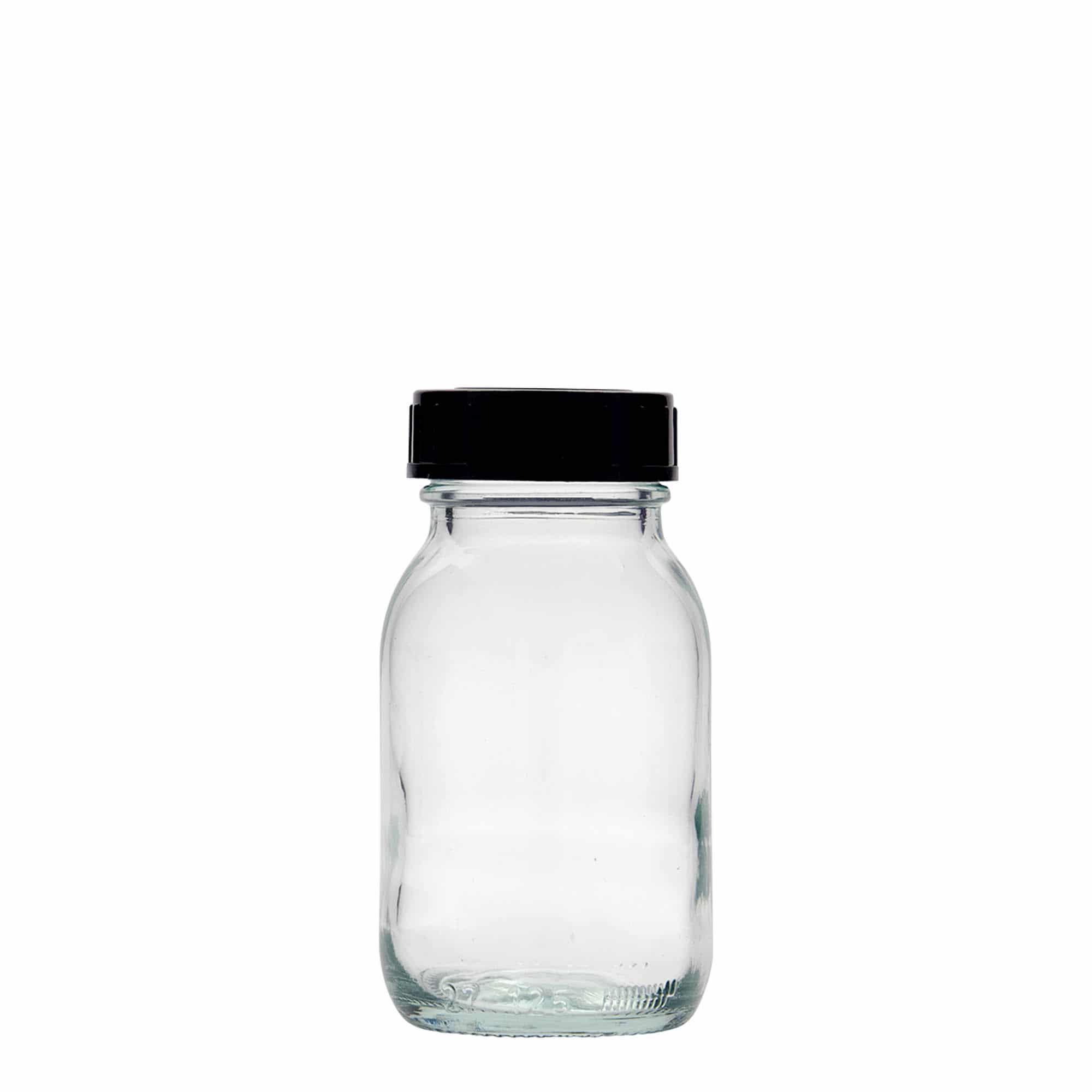 125 ml vidhalset glass, åpning: DIN 40