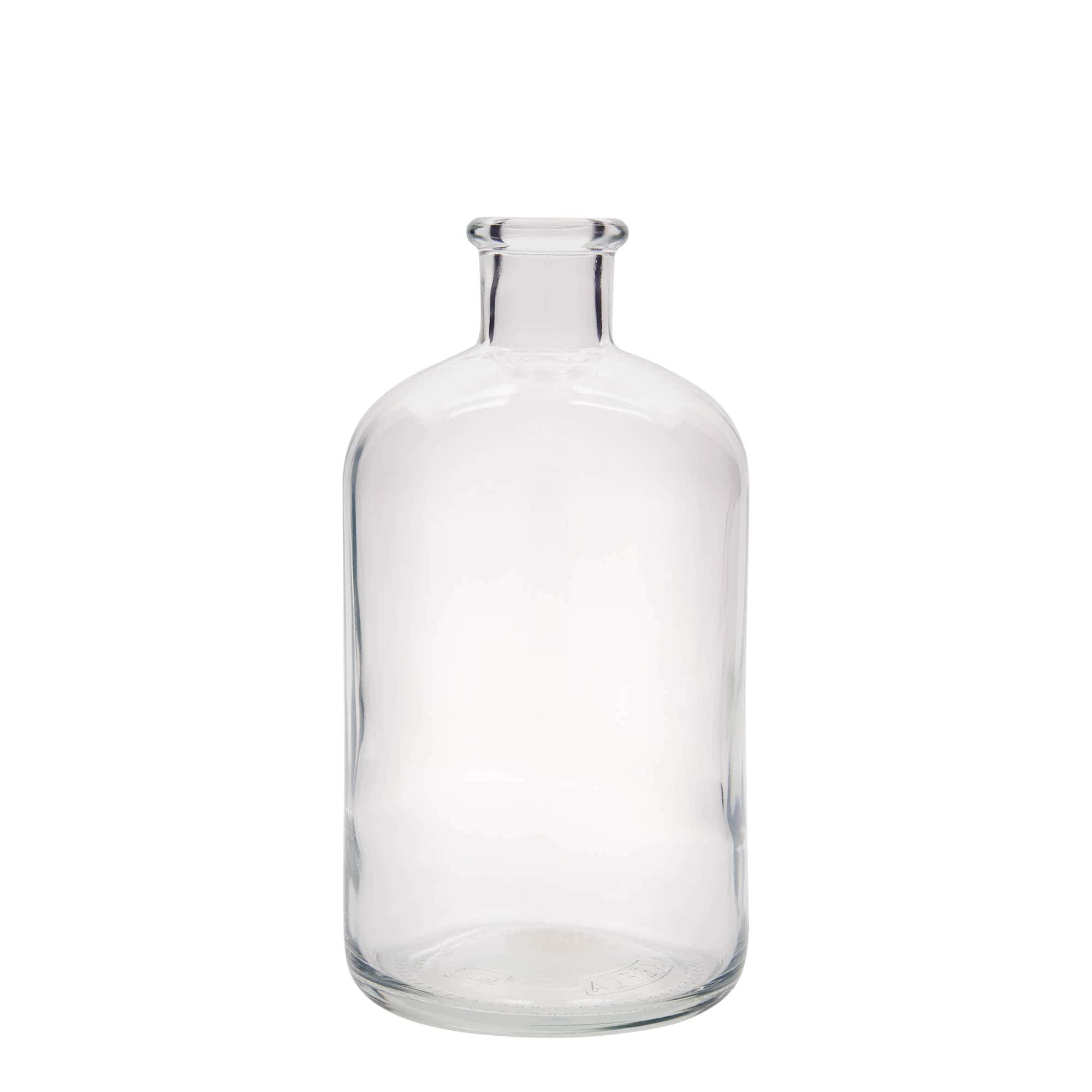1000 ml apotekerglassflaske, åpning: Kork 1000 ml apotekerglassflaske, åpning: Kork