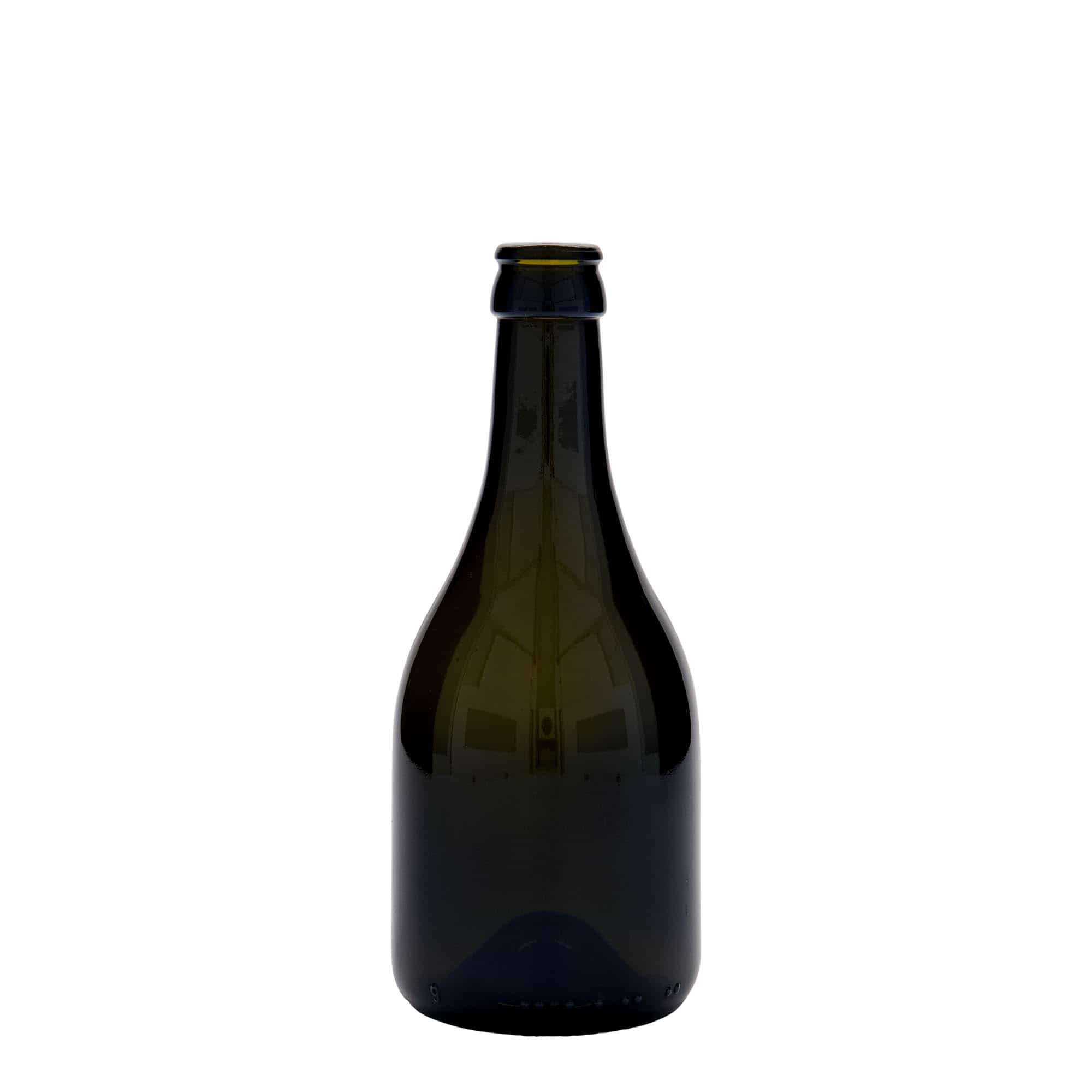 330 ml ølflaske 'Horta', glass, antikkgrønn, åpning: skrukork