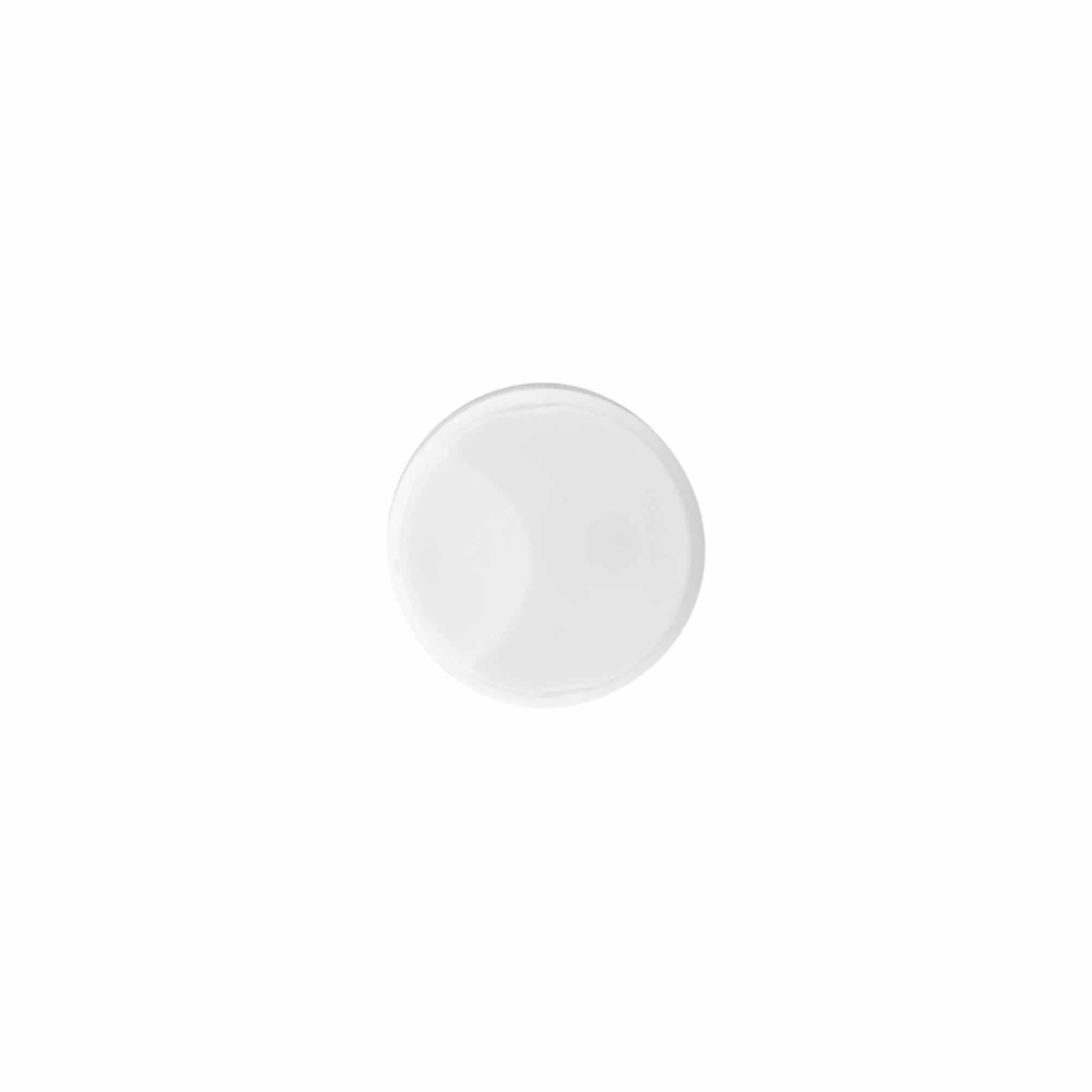 Skrulokk Disc Top, PP-plast, hvit, for åpning: 24/410