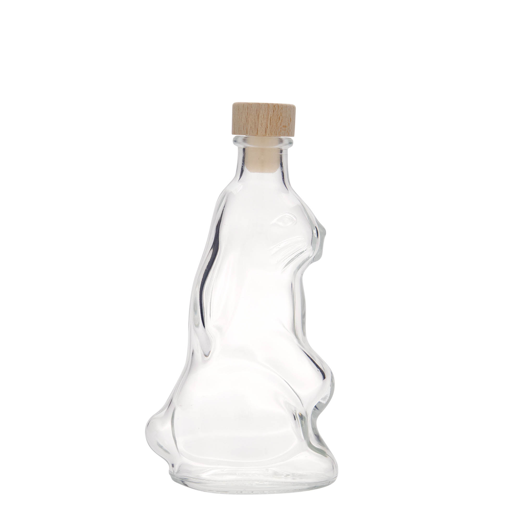 200 ml glassflaske 'Hare', åpning: kork