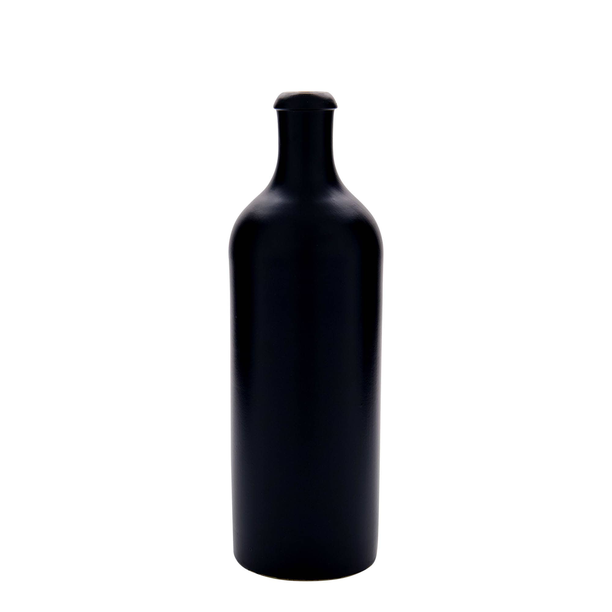 750 ml tonkrukke, steingods, svart, åpning: kork