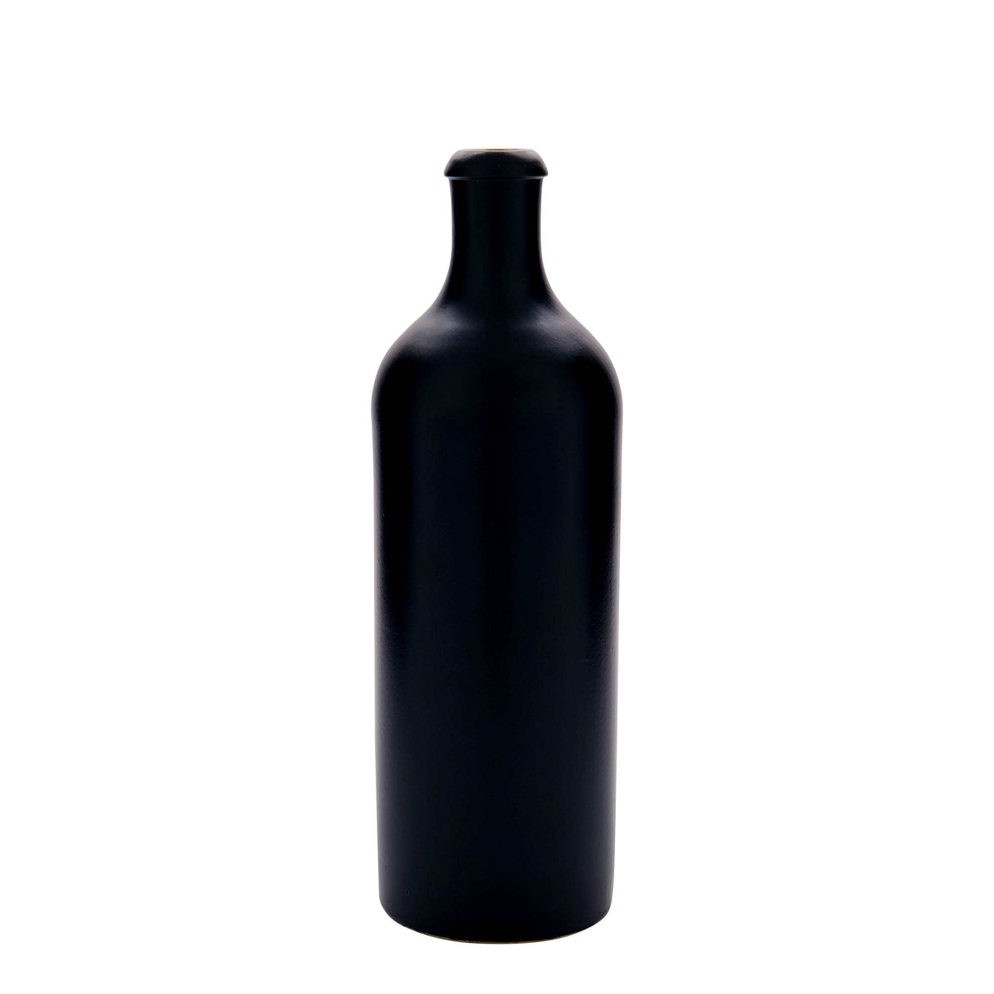 750 ml tonkrukke, steingods, svart, åpning: kork