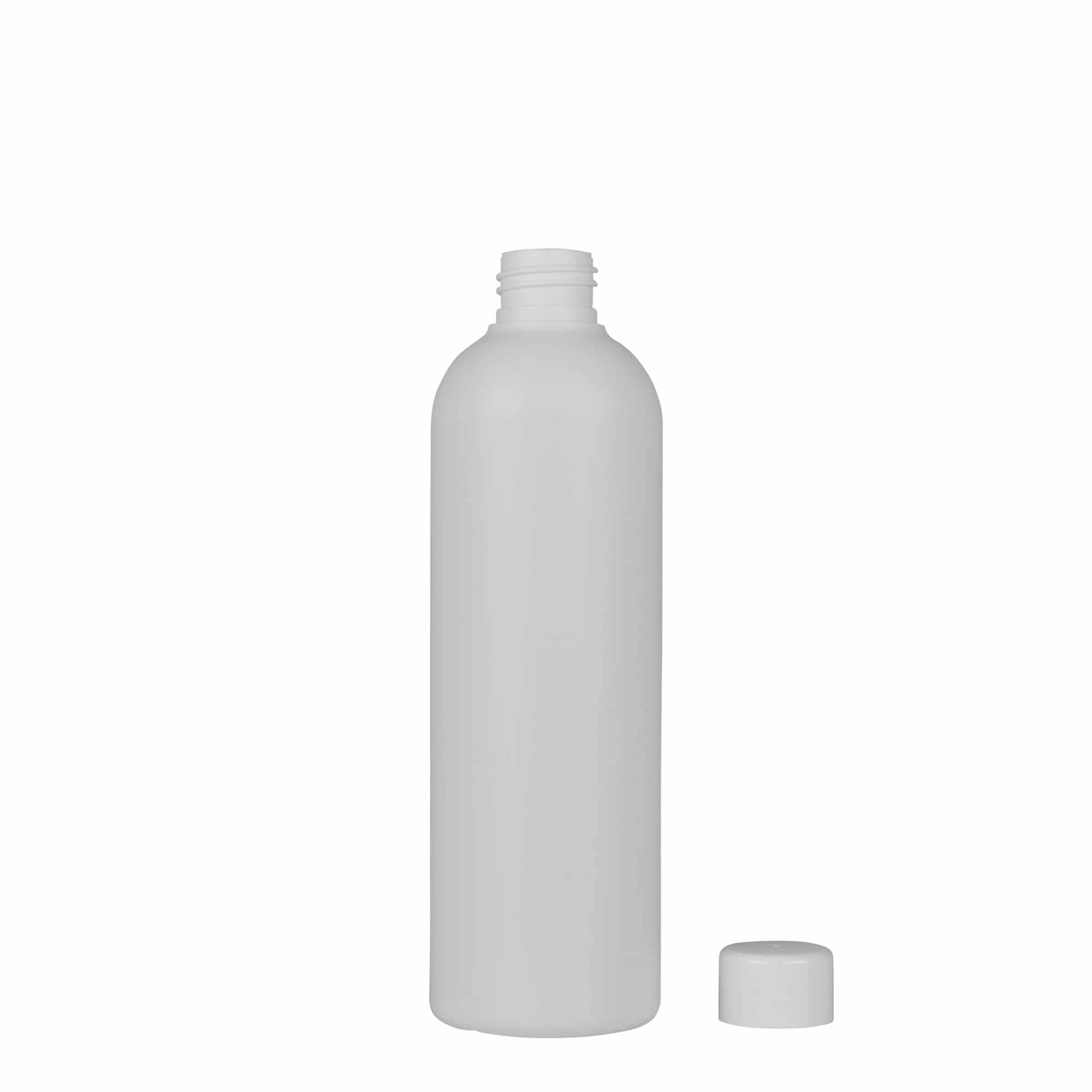 300 ml plastflaske "Tuffy", HDPE, hvit, åpning: GPI 24/410