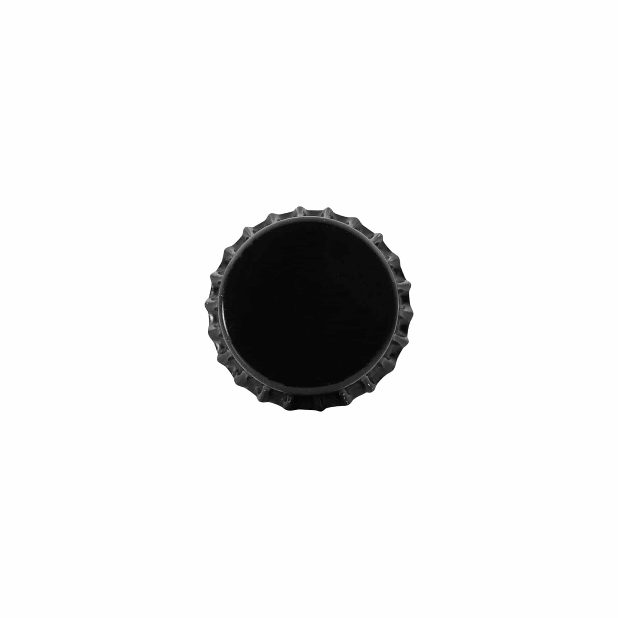 Kronkork 29 mm, metall, svart