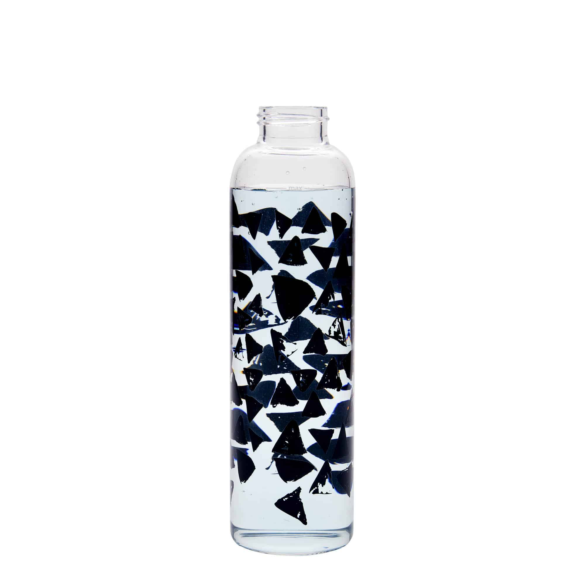 500 ml drikkeflaske "Perseus", motiv: Svarte trekanter, åpning: Skrulokk