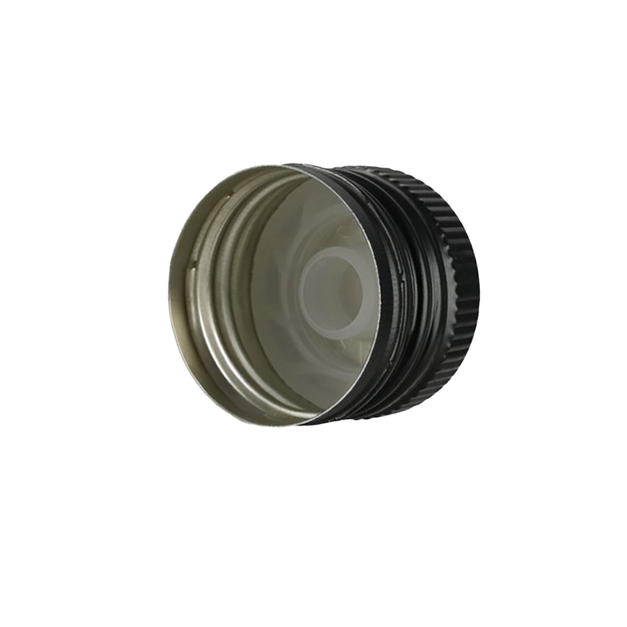 Skrukork med helletutinnsats, metall-plast, svart, for åpning: PP 31,5 Skrukork med helletutinnsats, metall-plast, svart, for åpning: PP 31,5