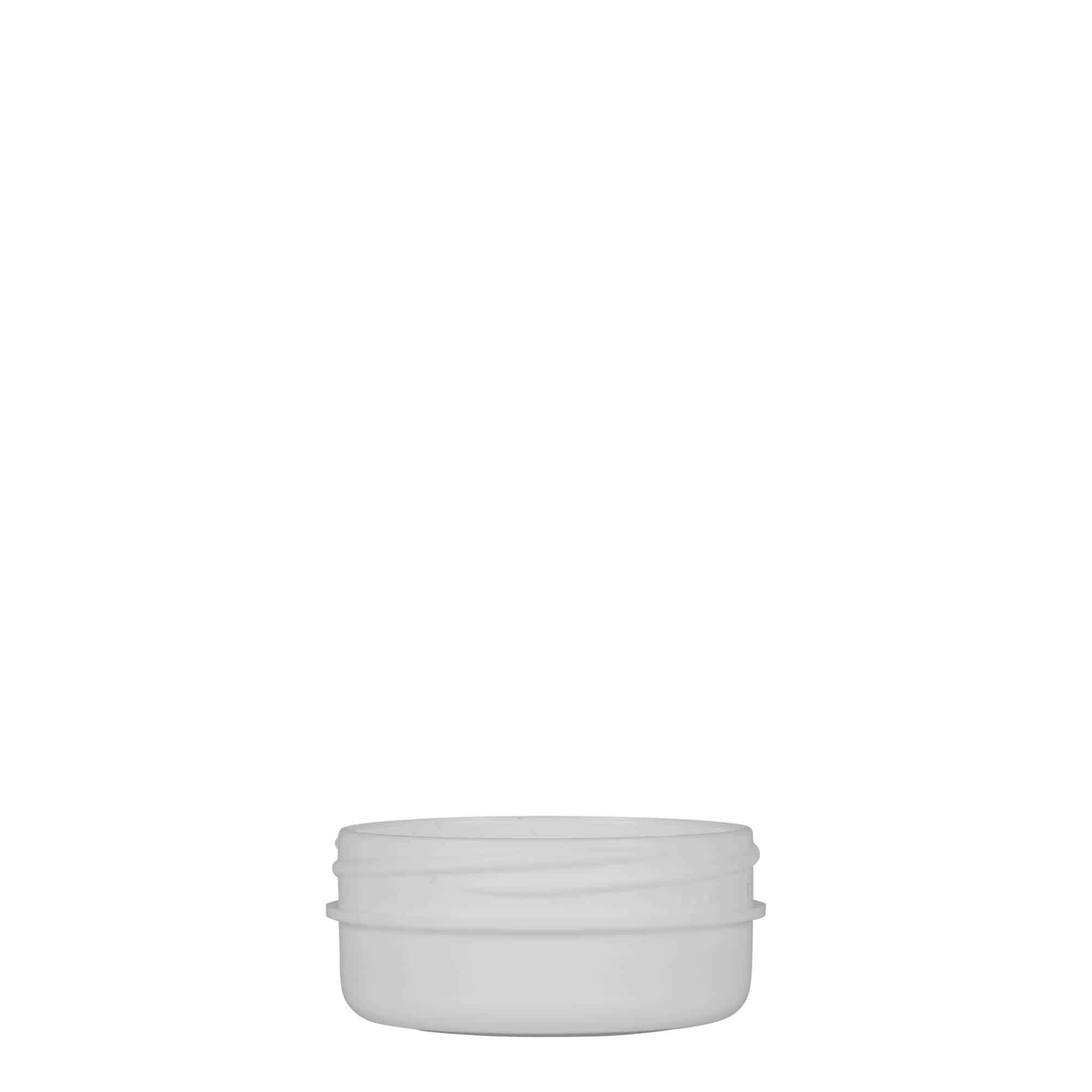 12 ml plastboks 'White Line', PP, hvit, åpning: skrukork