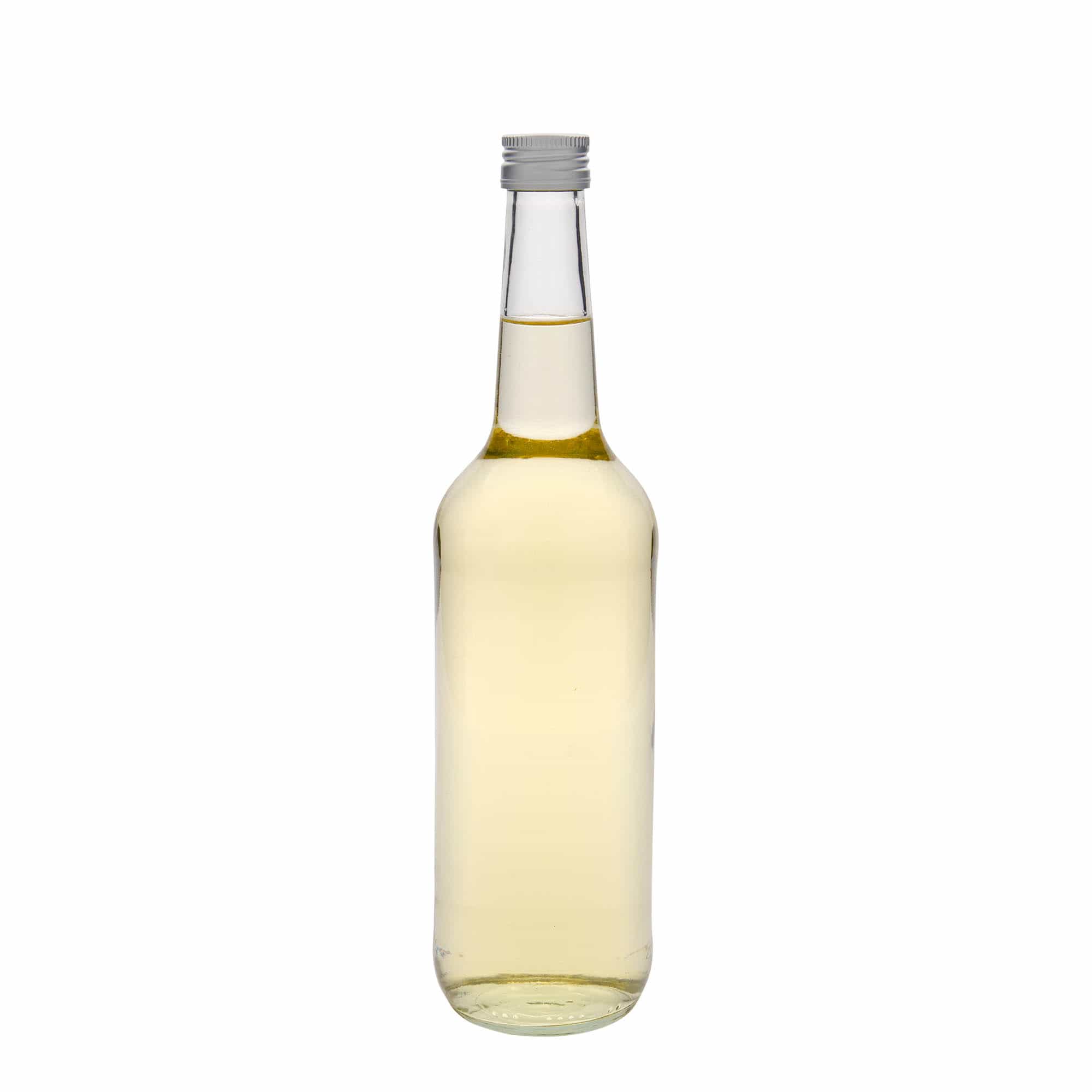 700 ml glassflaske med rett hals, åpning: PP 28