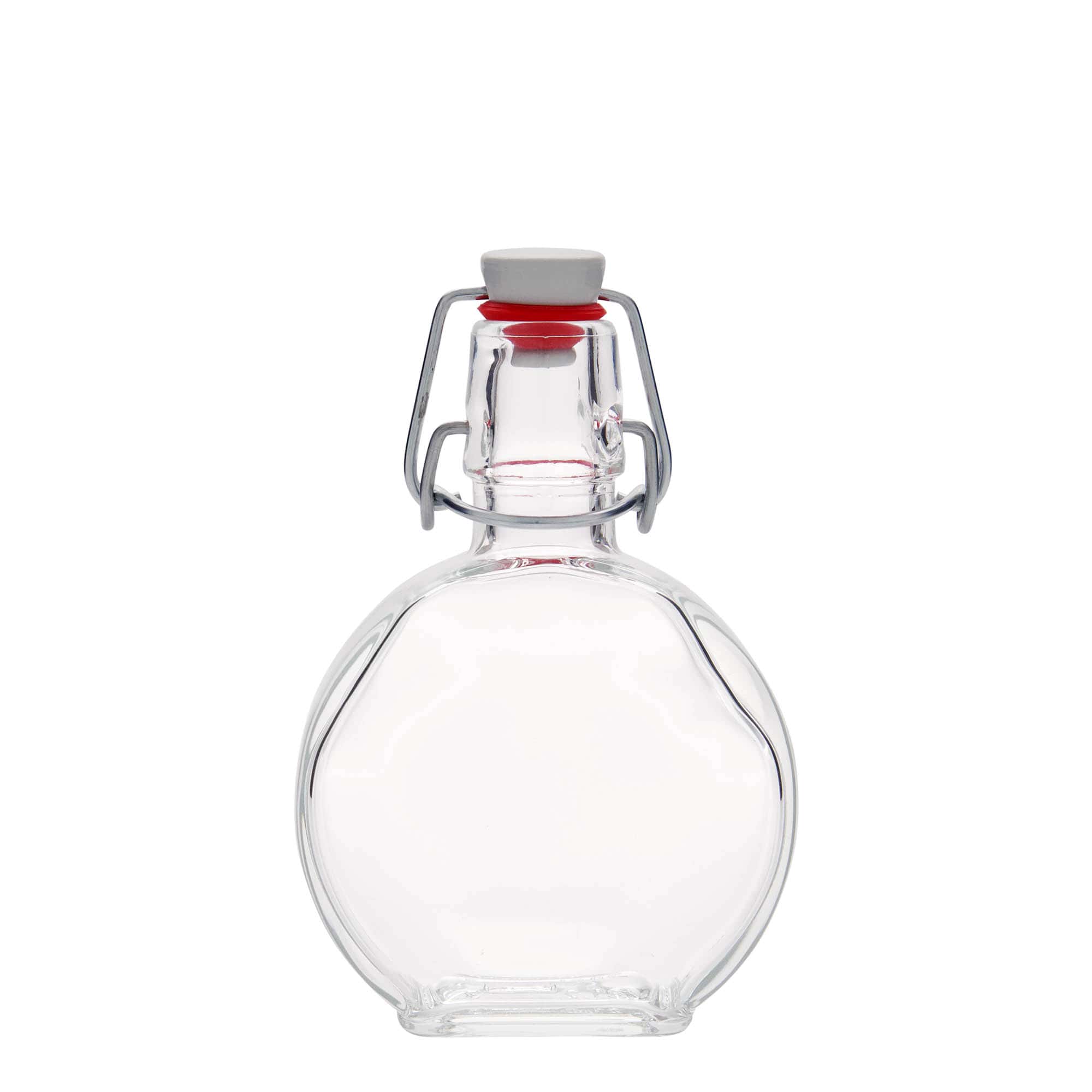 200 ml glassflaske 'Sensatione', rektangulær, åpning: klemmefeste