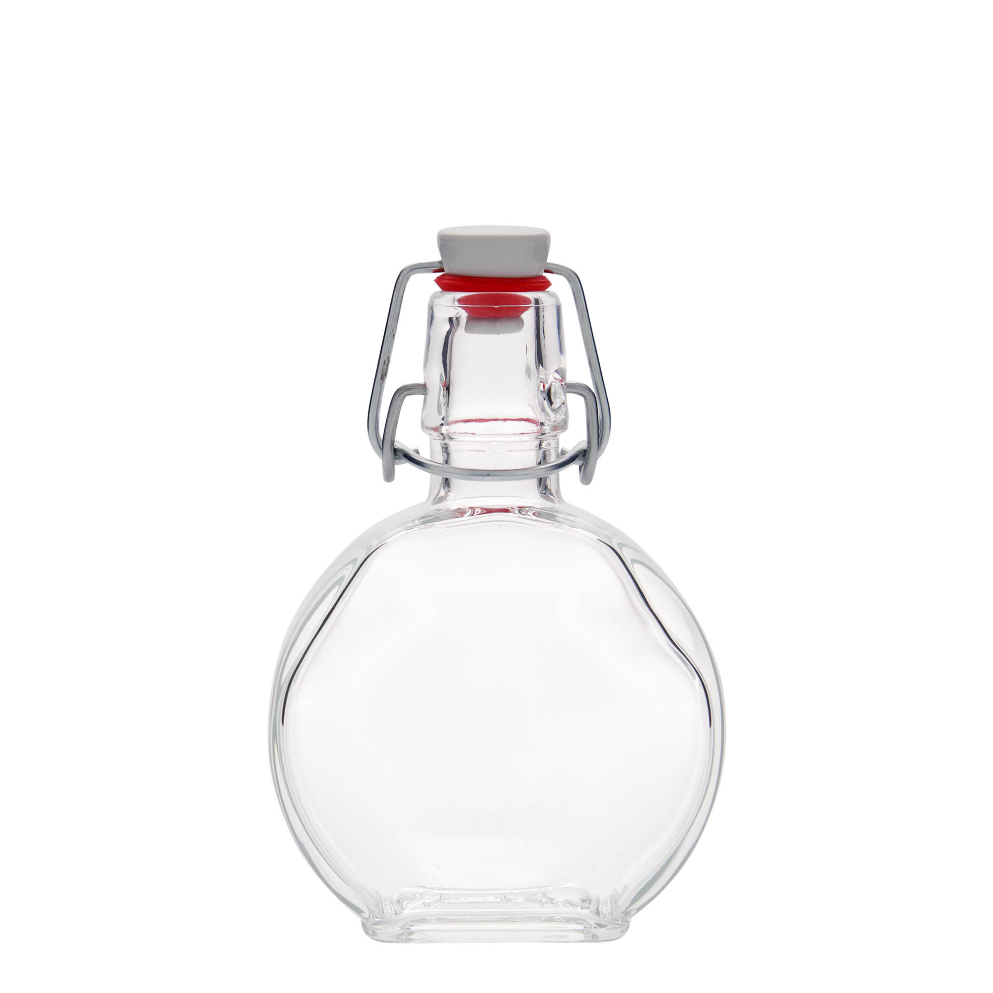 200 ml glassflaske 'Sensatione', rektangulær, åpning: klemmefeste