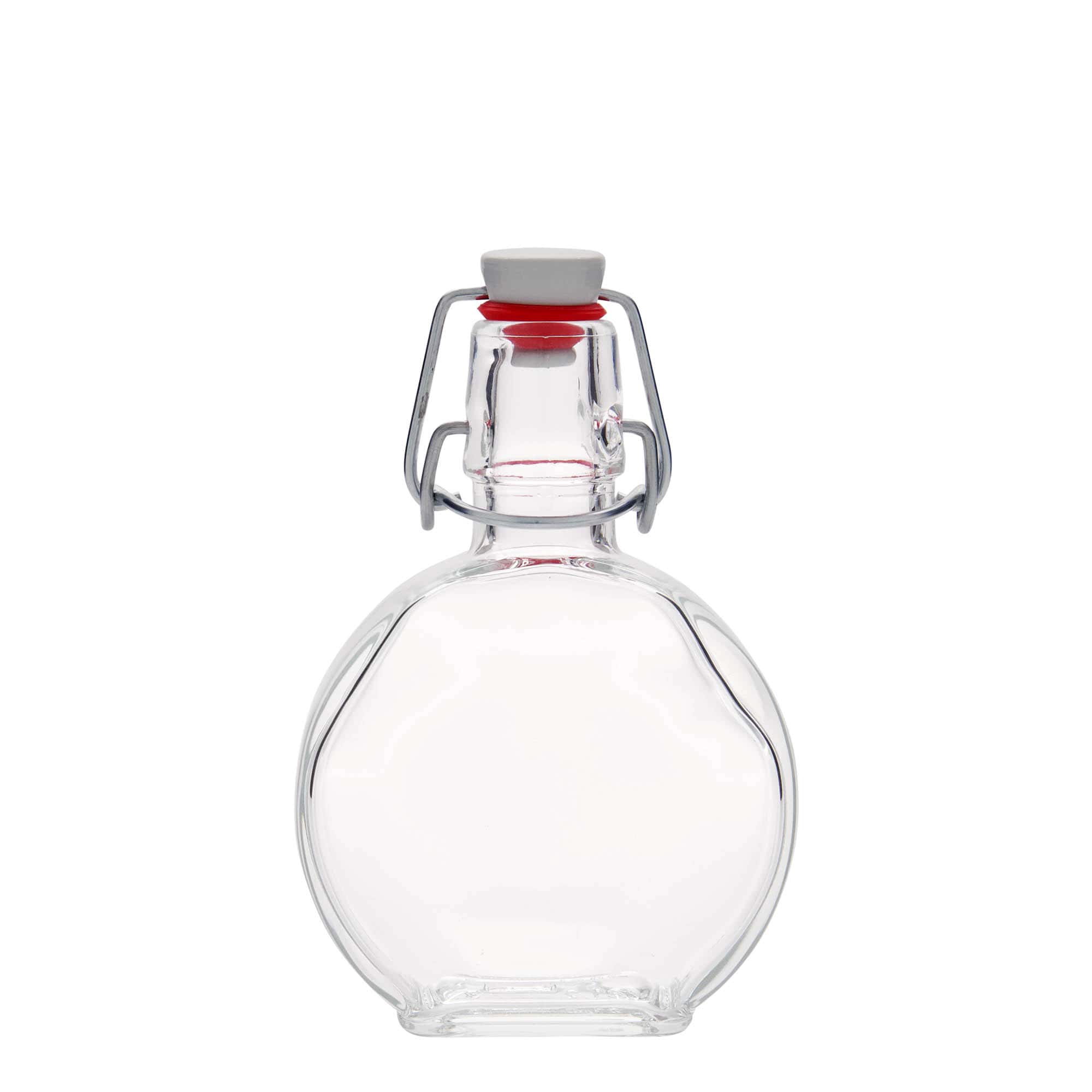 200 ml glassflaske 'Sensatione', rektangulær, åpning: klemmefeste