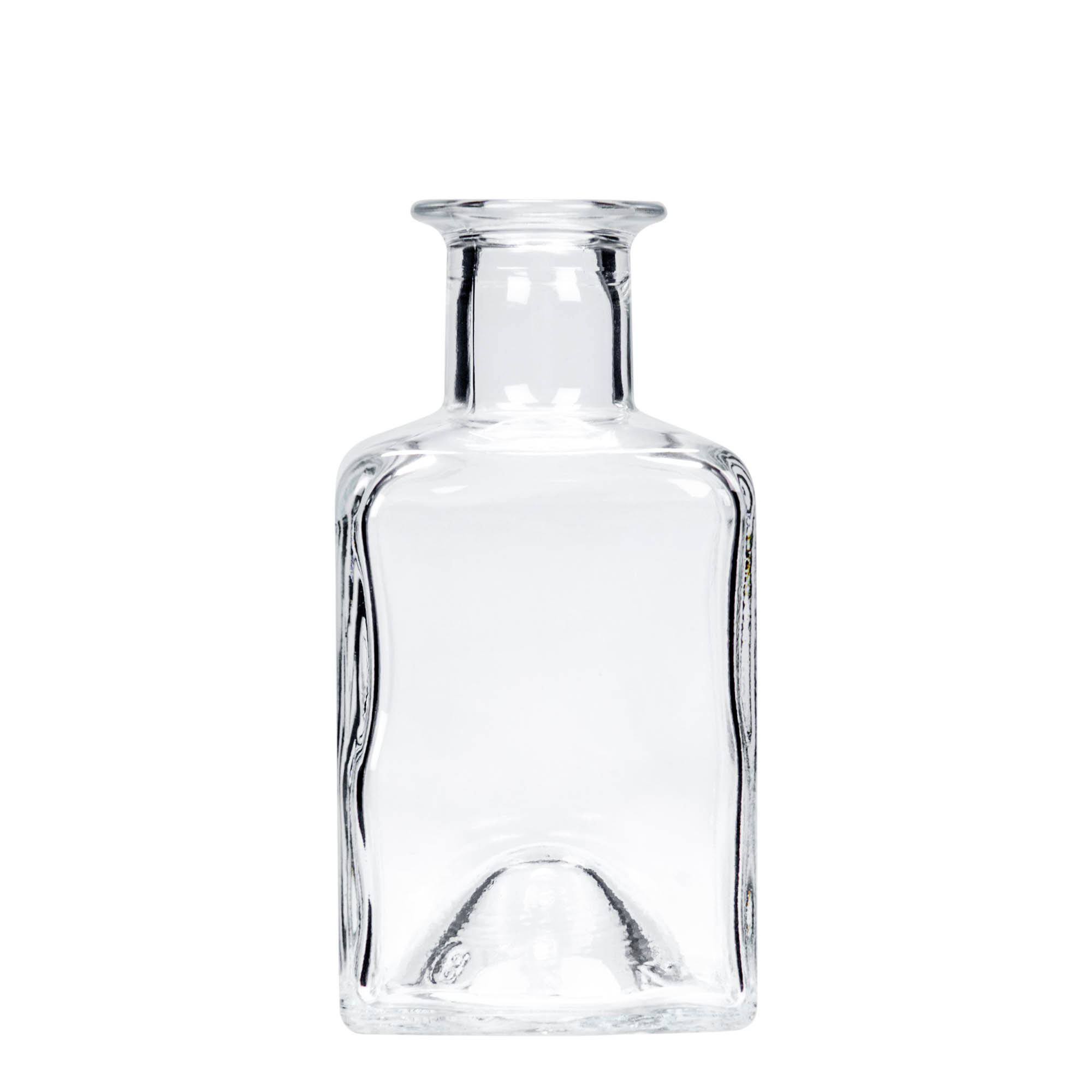 200 ml glassflaske 'Kubica', firkantet, åpning: kork 200 ml glassflaske 'Kubica', firkantet, åpning: kork