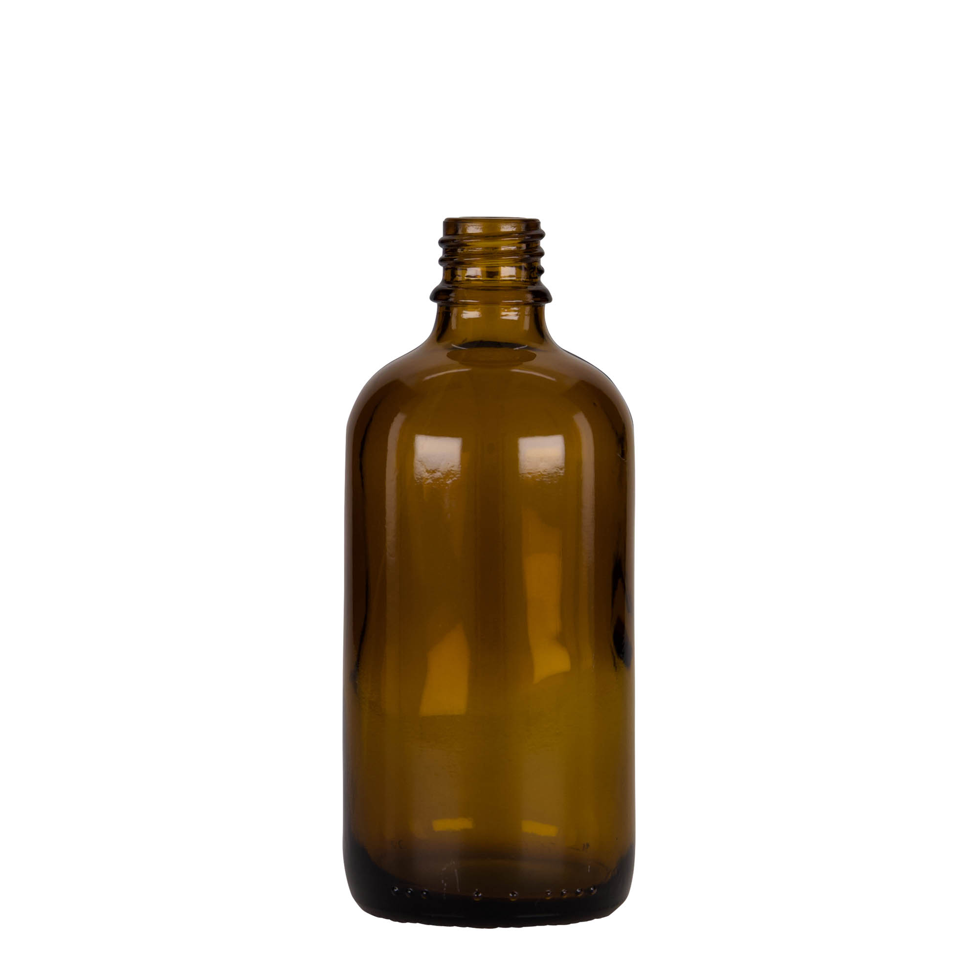 100 ml pipetteflaske medisin, glass, brun-svart, åpning: DIN 18