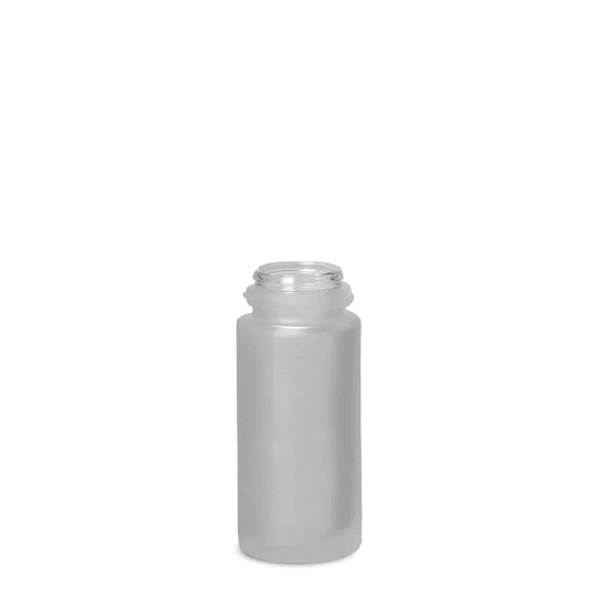 50 ml roll-on-flaske, glass, frostet, åpning: skrukork
